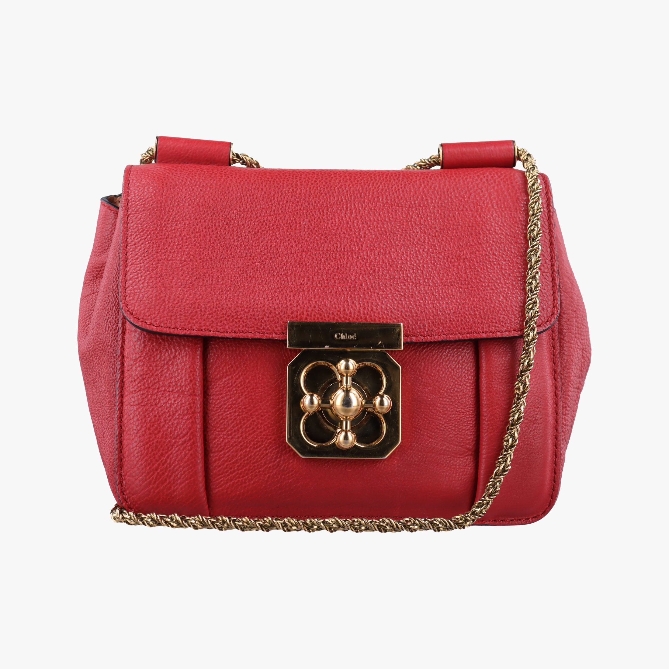 Pre-owned Chloe Elsie Red Leather  shoulderbag | stylenewstar