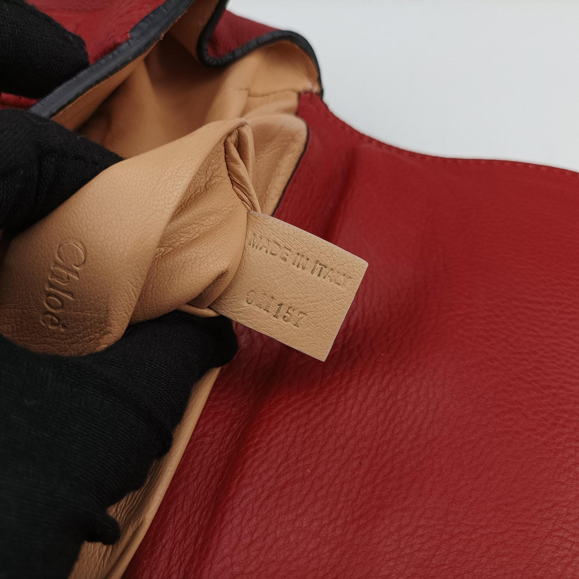 Pre-owned Chloe Elsie Red Leather  shoulderbag | stylenewstar
