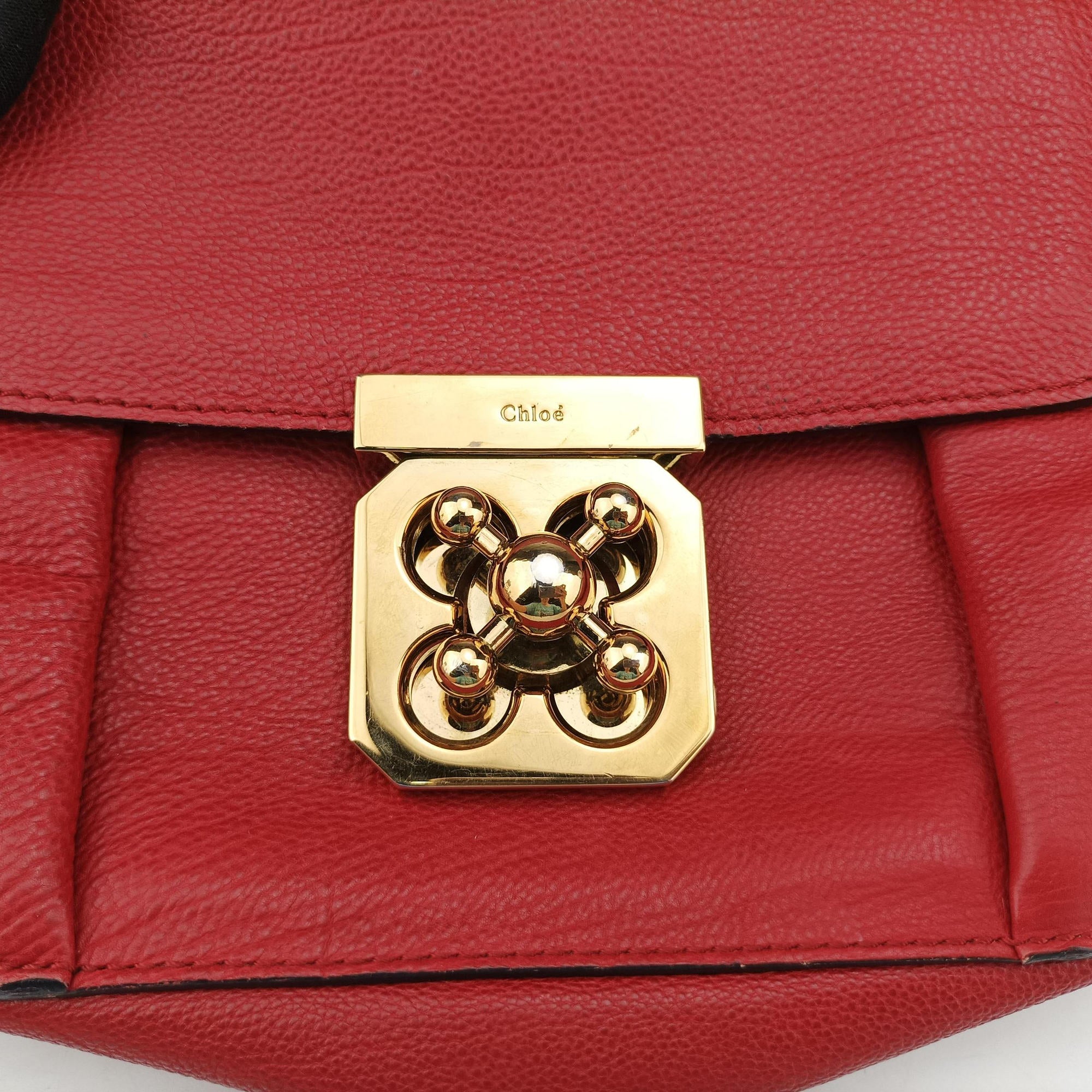 Pre-owned Chloe Elsie Red Leather  shoulderbag | stylenewstar