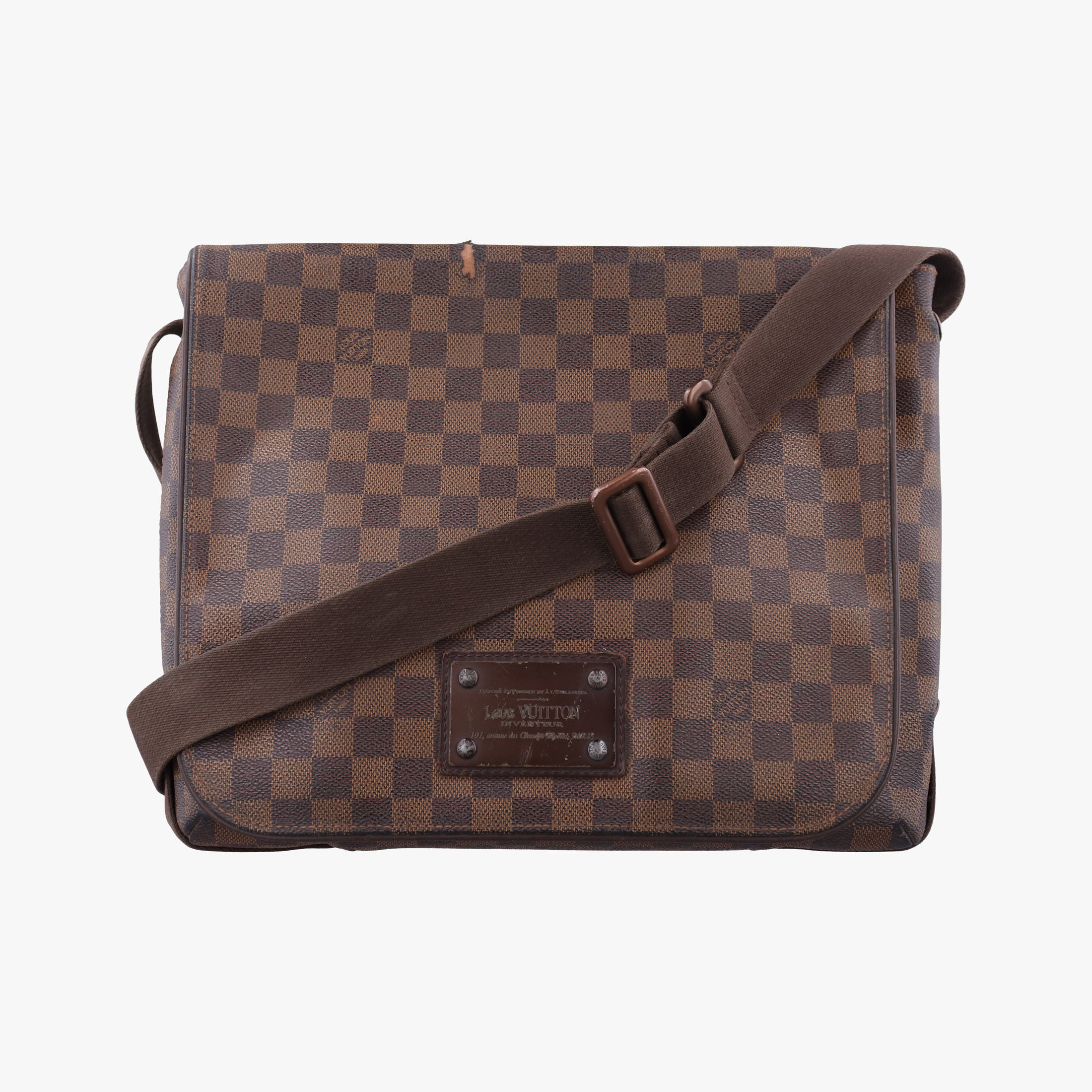Pre-owned Louis Vuitton BROOKLYN MM EBENE Damier Canvas N51211 shoulderbag | stylenewstar
