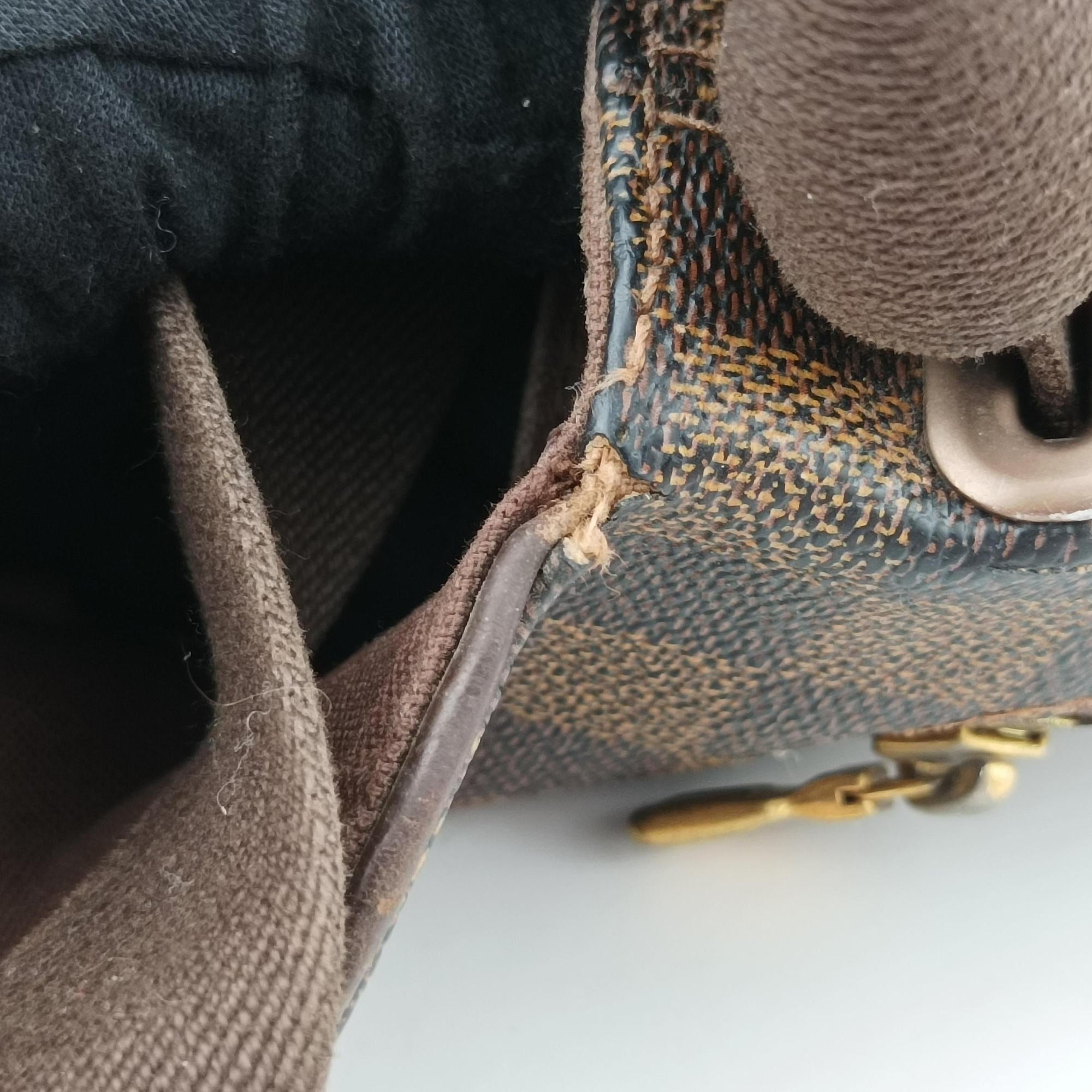 Pre-owned Louis Vuitton BROOKLYN MM EBENE Damier Canvas N51211 shoulderbag | stylenewstar