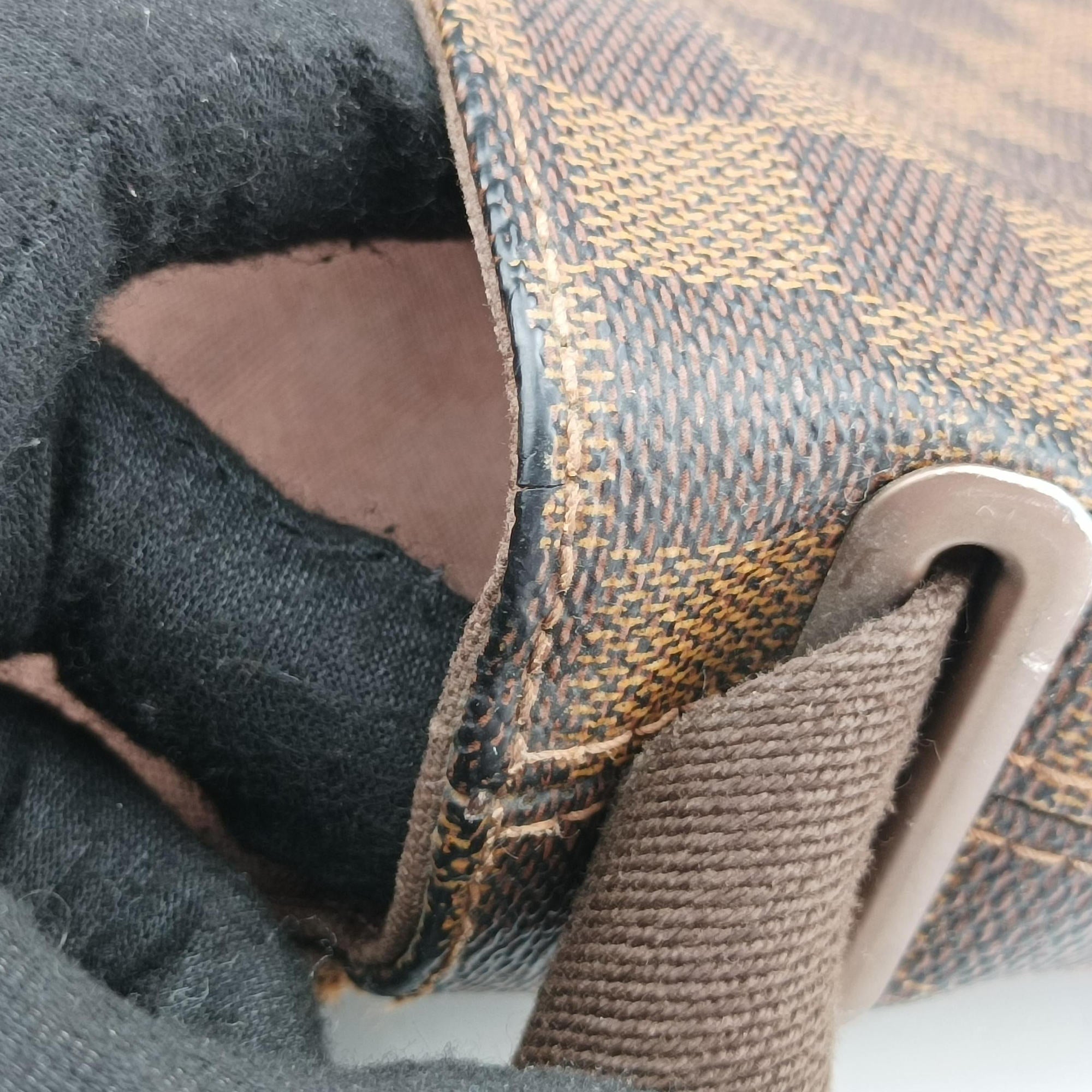 Pre-owned Louis Vuitton BROOKLYN MM EBENE Damier Canvas N51211 shoulderbag | stylenewstar