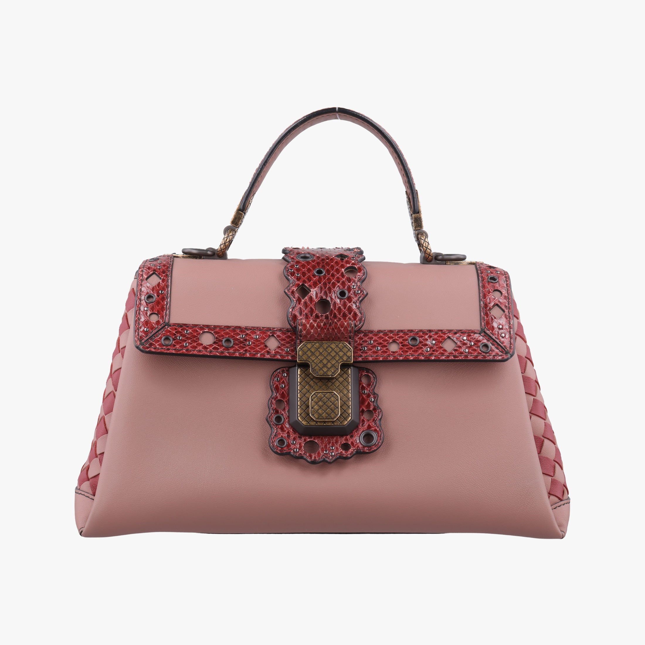 Vintage Bottega Veneta Nappa Ayers Piazza Pink Leather  handbag | stylenewstar