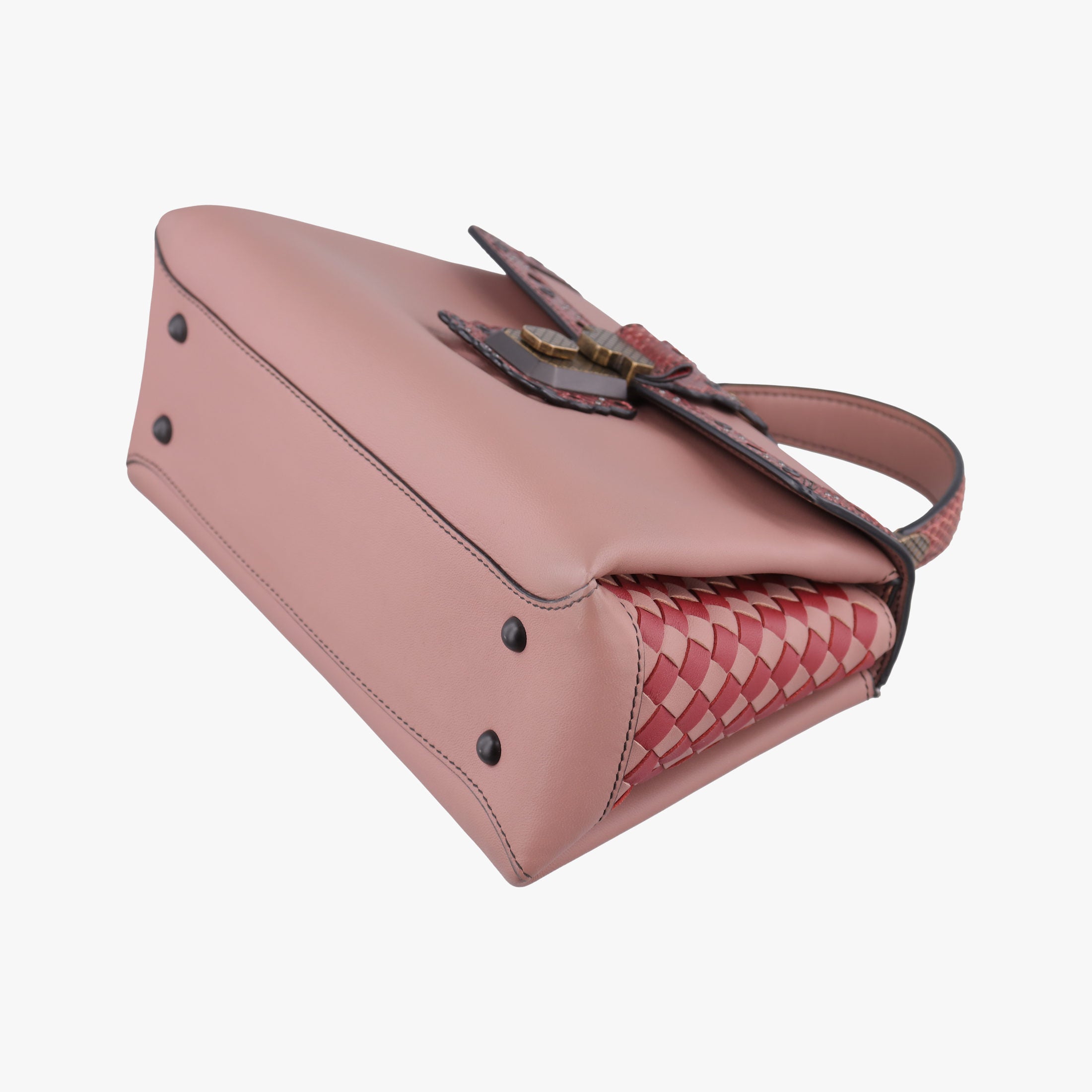 Vintage Bottega Veneta Nappa Ayers Piazza Pink Leather  handbag | stylenewstar