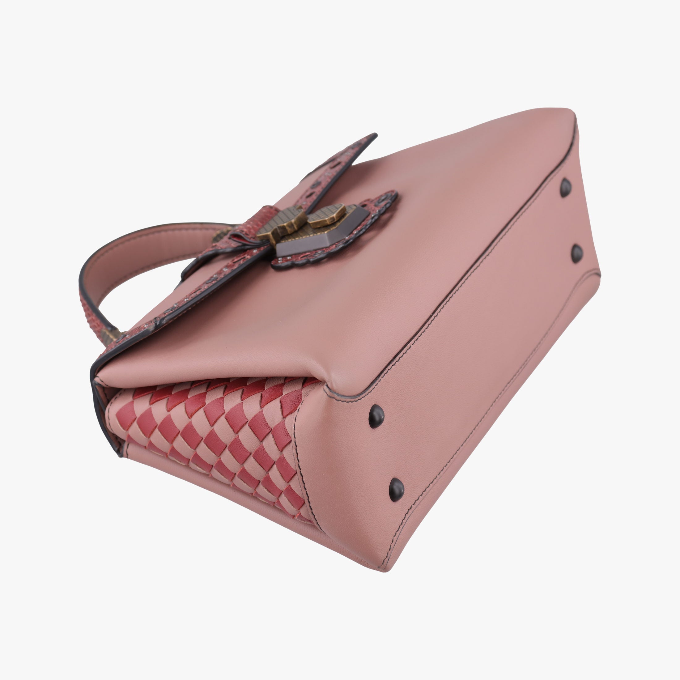 Vintage Bottega Veneta Nappa Ayers Piazza Pink Leather  handbag | stylenewstar