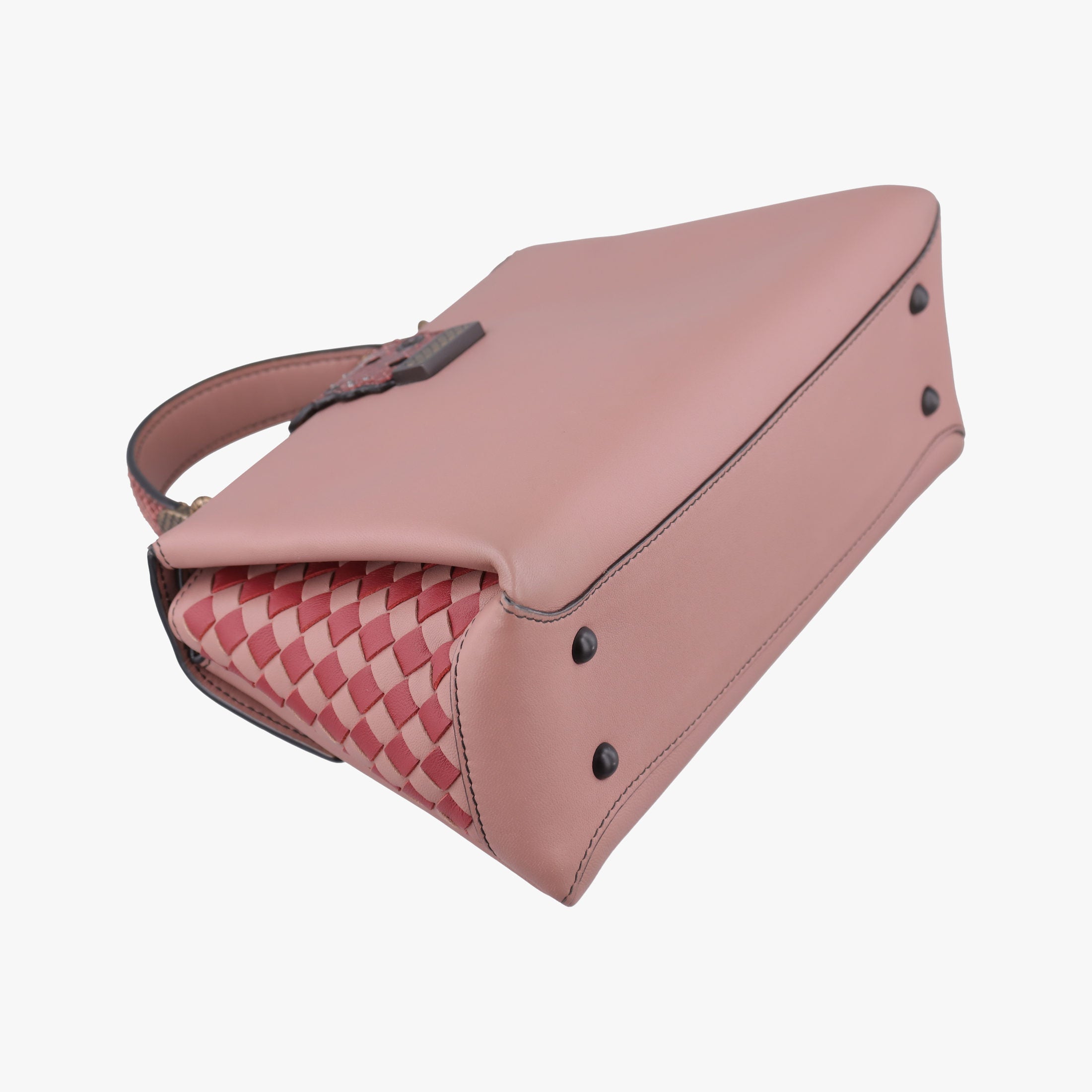 Vintage Bottega Veneta Nappa Ayers Piazza Pink Leather  handbag | stylenewstar