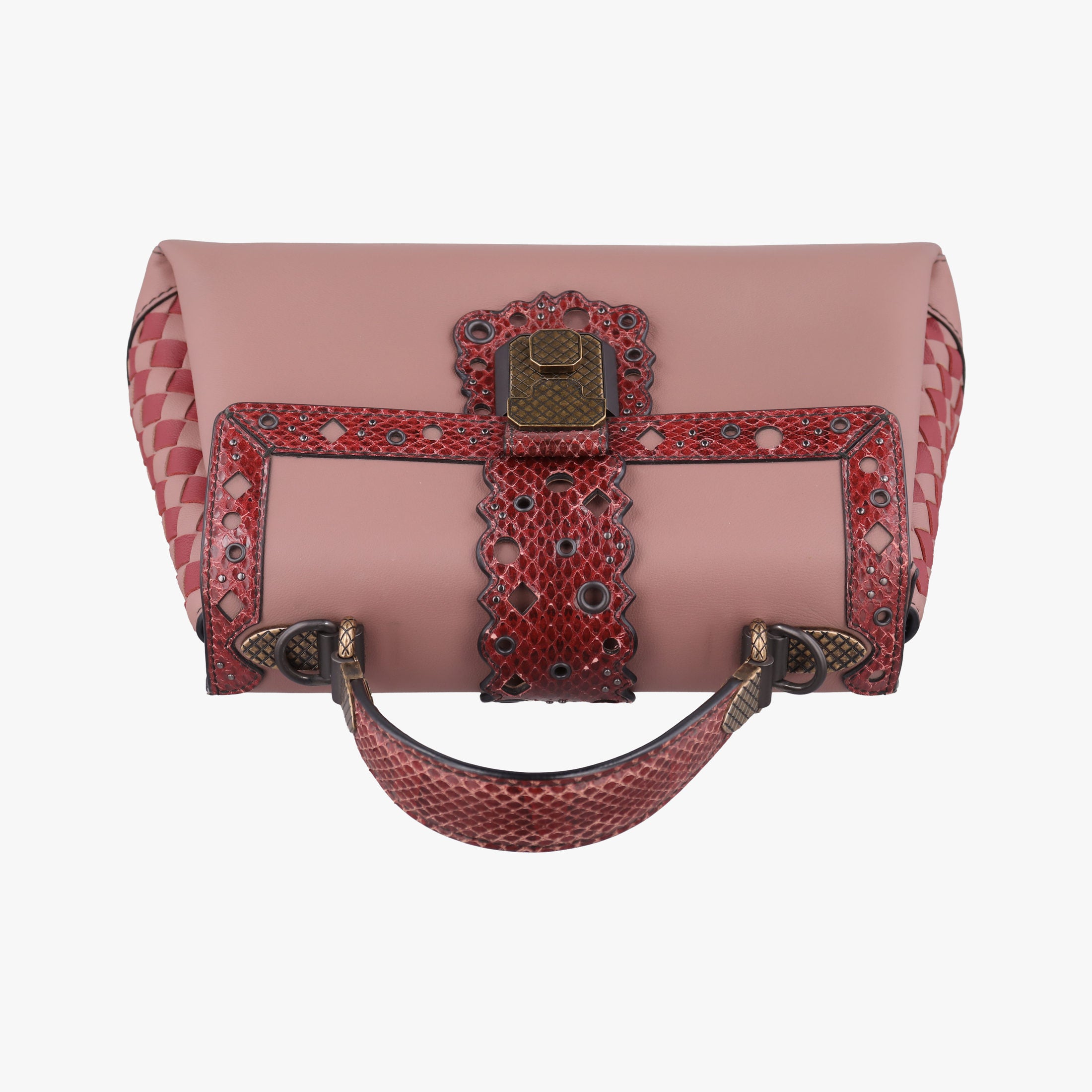 Vintage Bottega Veneta Nappa Ayers Piazza Pink Leather  handbag | stylenewstar