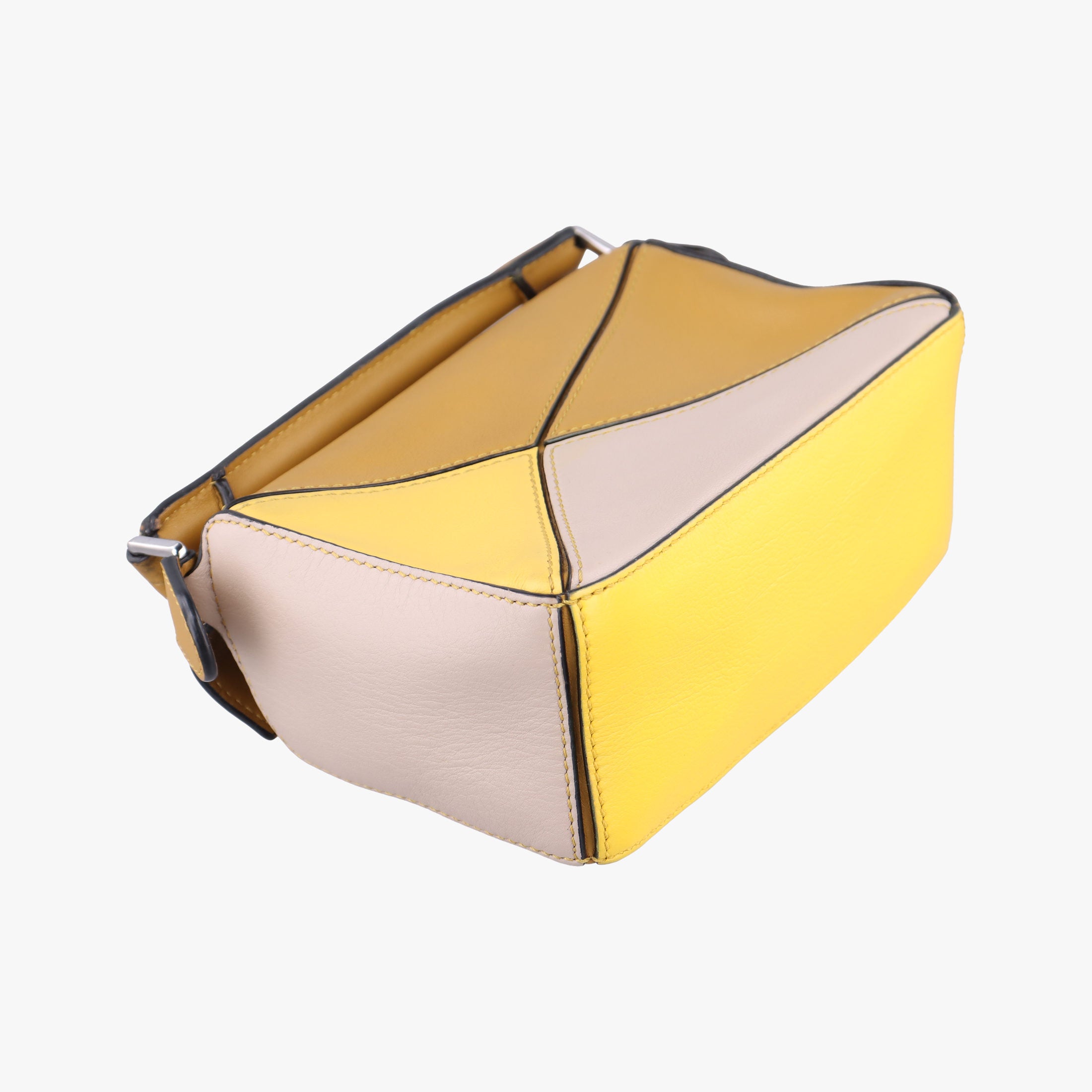 Pre-owned Loewe Puzzle　mini Beige × Khaki × Yellow Leather  shoulderbag | stylenewstar