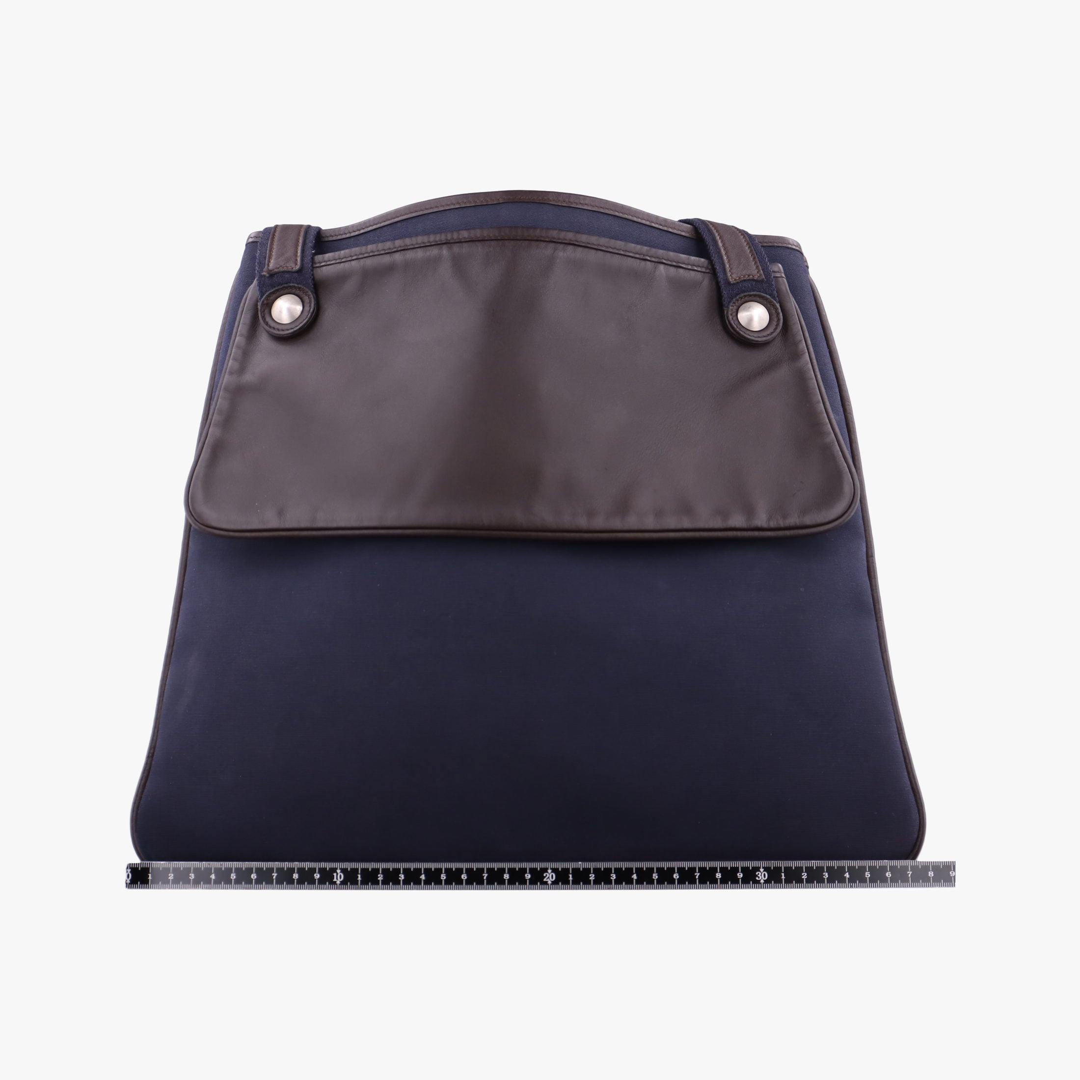 Pre-owned Hermes Mrs. Hippie Brown Toile Officier × Veau Swift   shoulderbag | stylenewstar