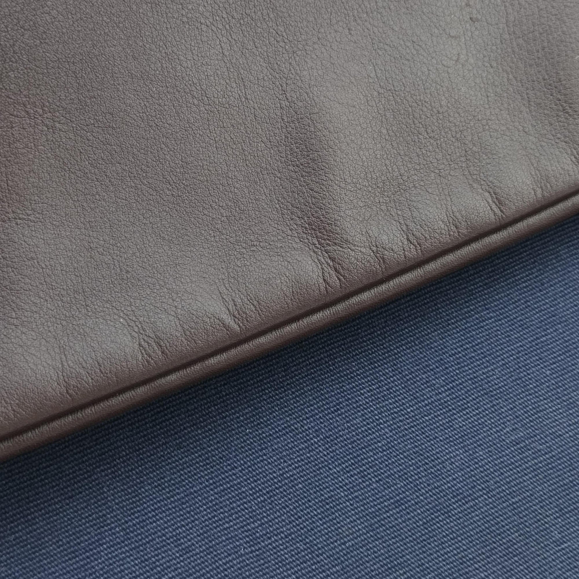 Pre-owned Hermes Mrs. Hippie Brown Toile Officier × Veau Swift   shoulderbag | stylenewstar