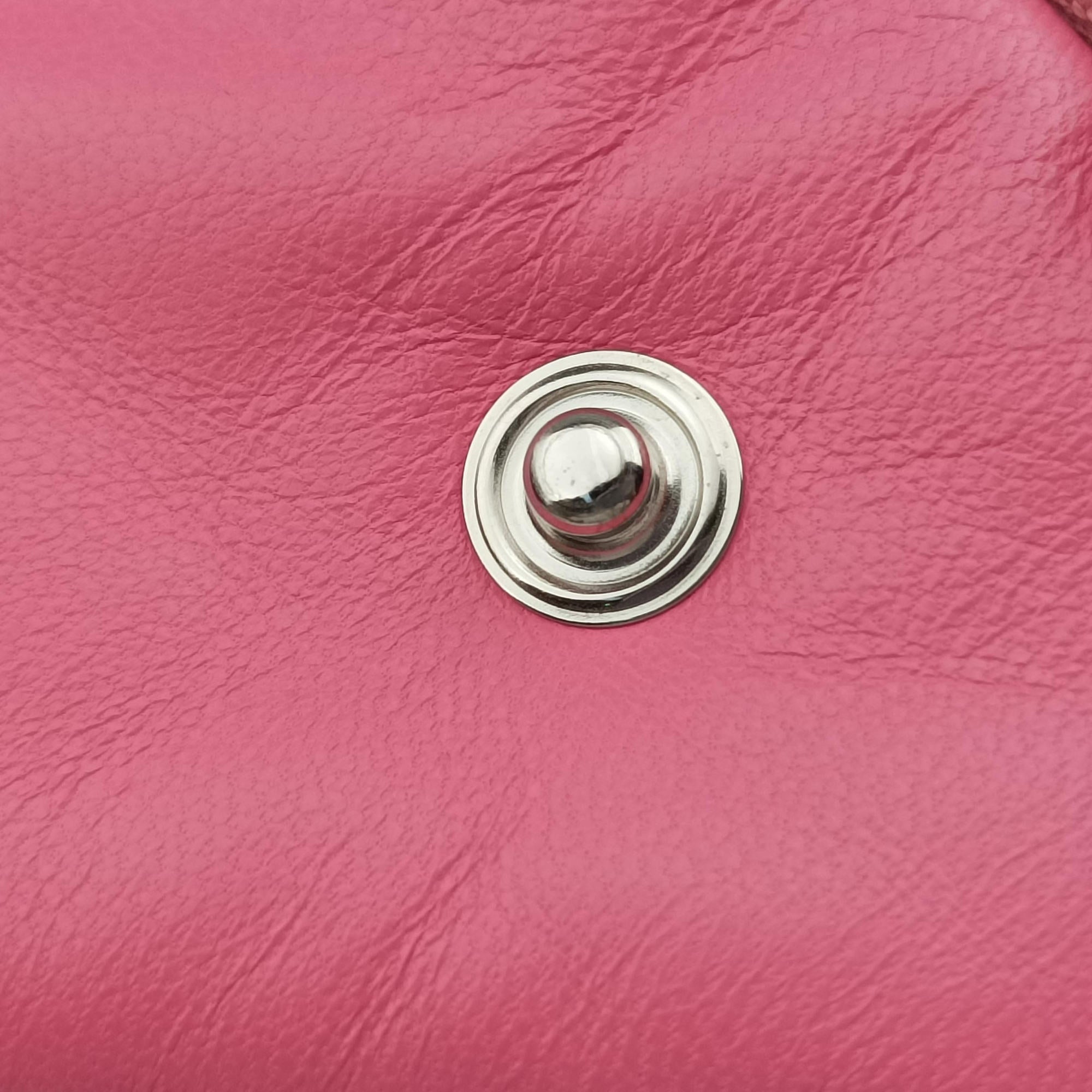 Pre-owned Prada Triangle mini Pink Leather 1NR015 shoulderbag | stylenewstar