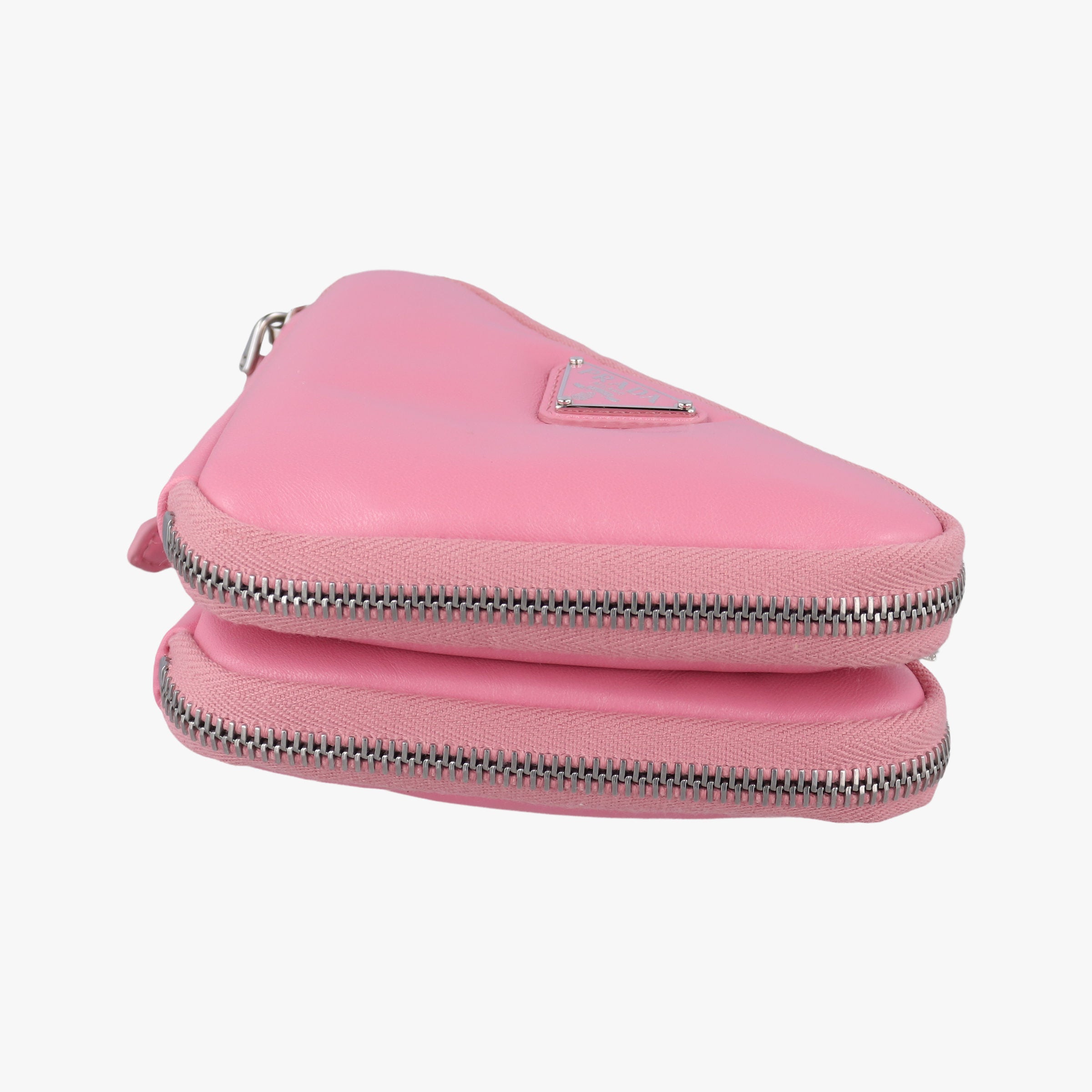 Pre-owned Prada Triangle mini Pink Leather 1NR015 shoulderbag | stylenewstar