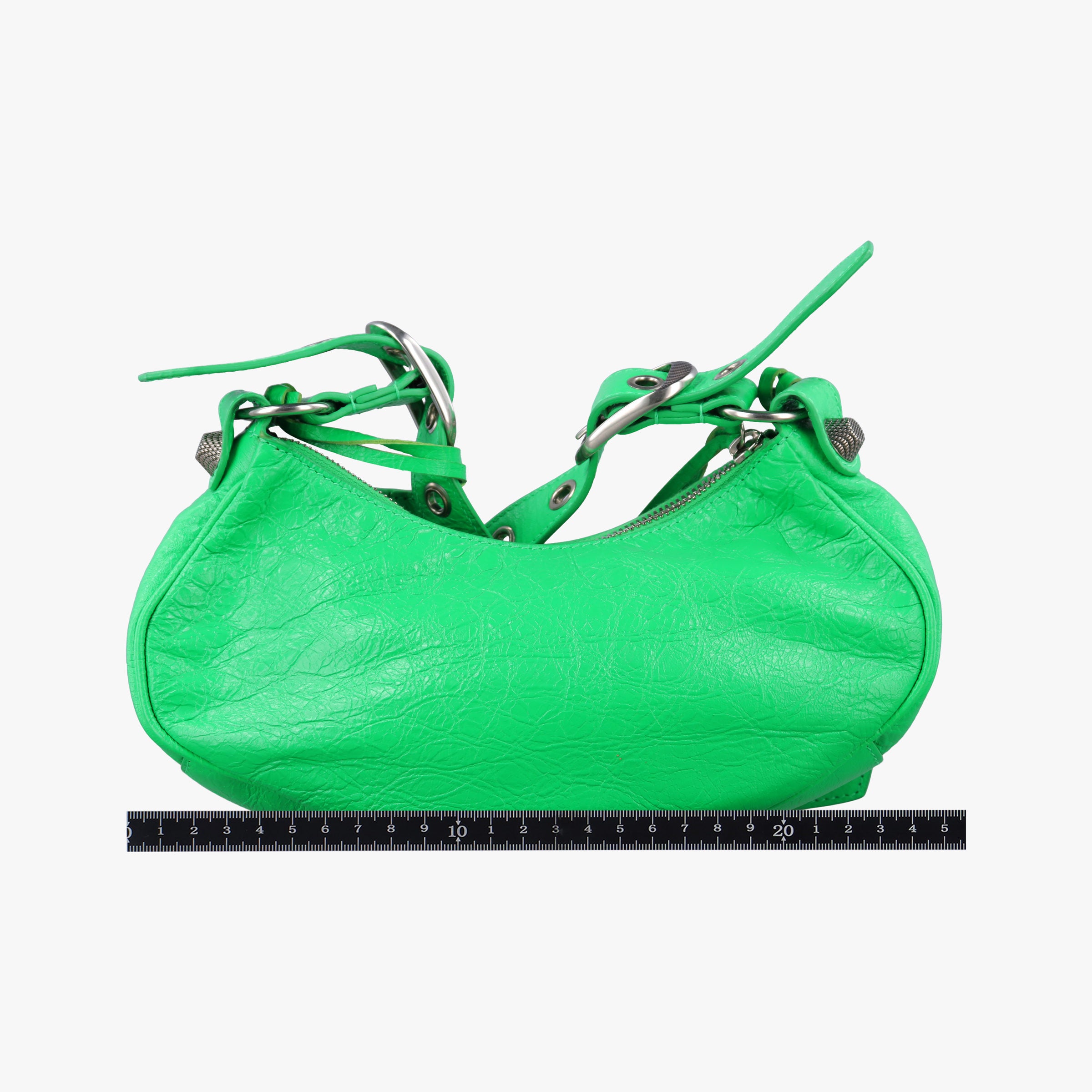 Pre-owned Balenciaga Le Cagole Green lambskin  shoulderbag | stylenewstar