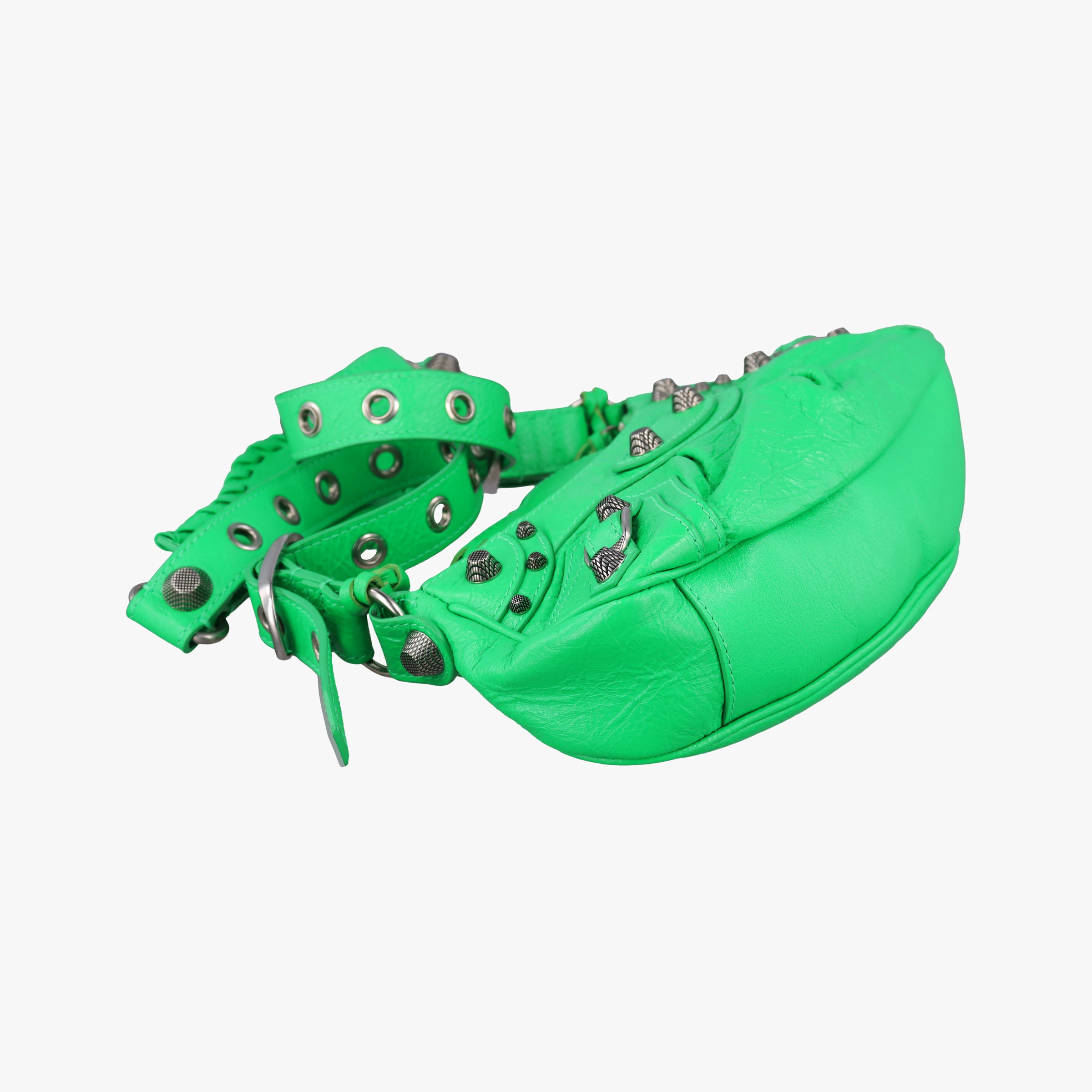 Pre-owned Balenciaga Le Cagole Green lambskin  shoulderbag | stylenewstar