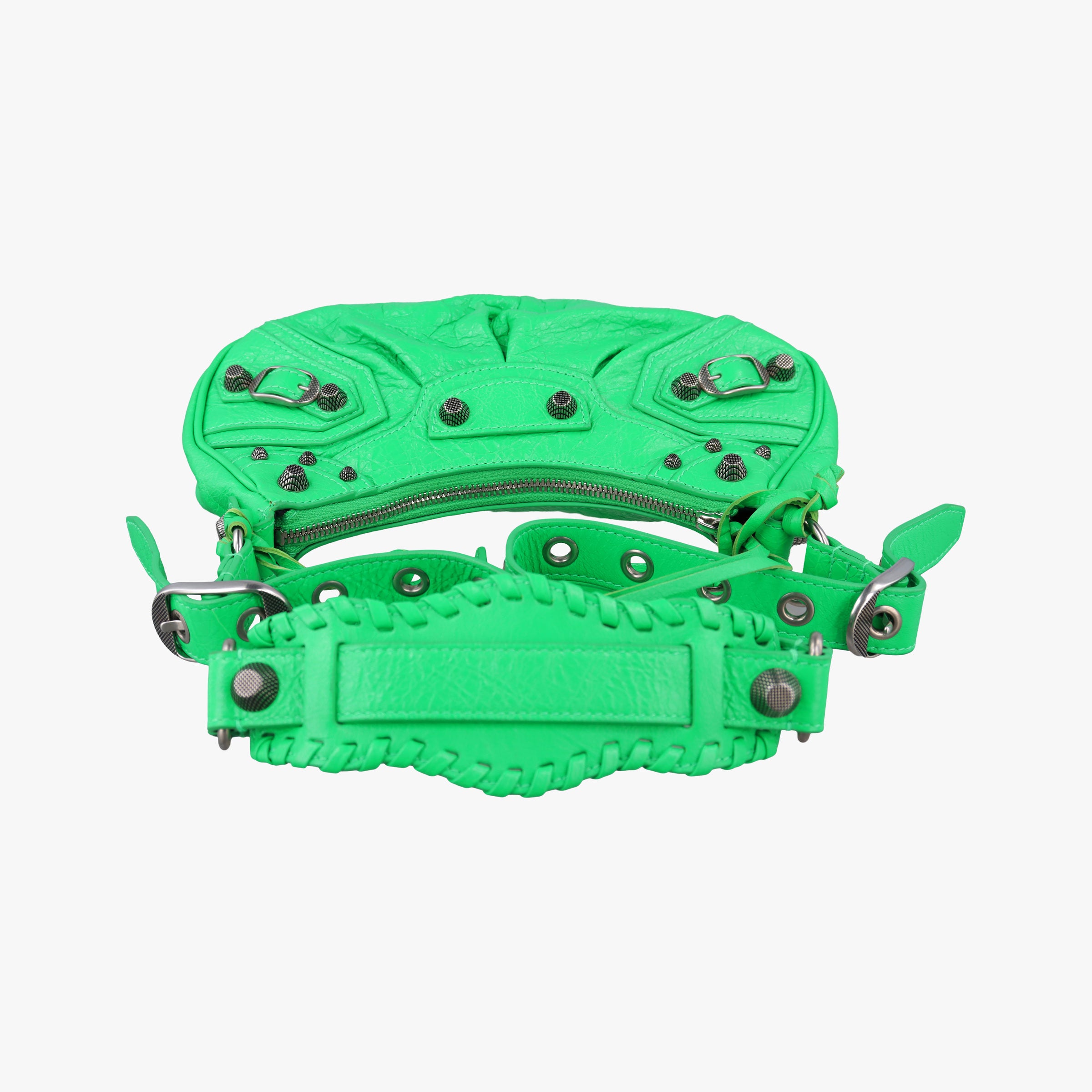 Pre-owned Balenciaga Le Cagole Green lambskin  shoulderbag | stylenewstar