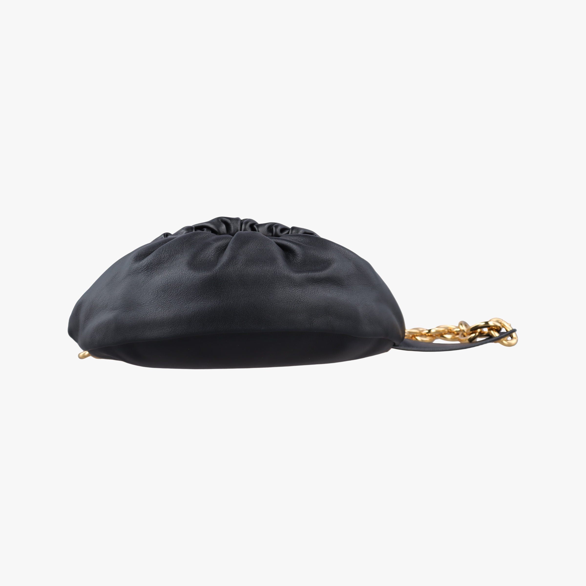 Vintage Bottega Veneta The Chain Pouch Black Lambskin  shoulderbag | stylenewstar