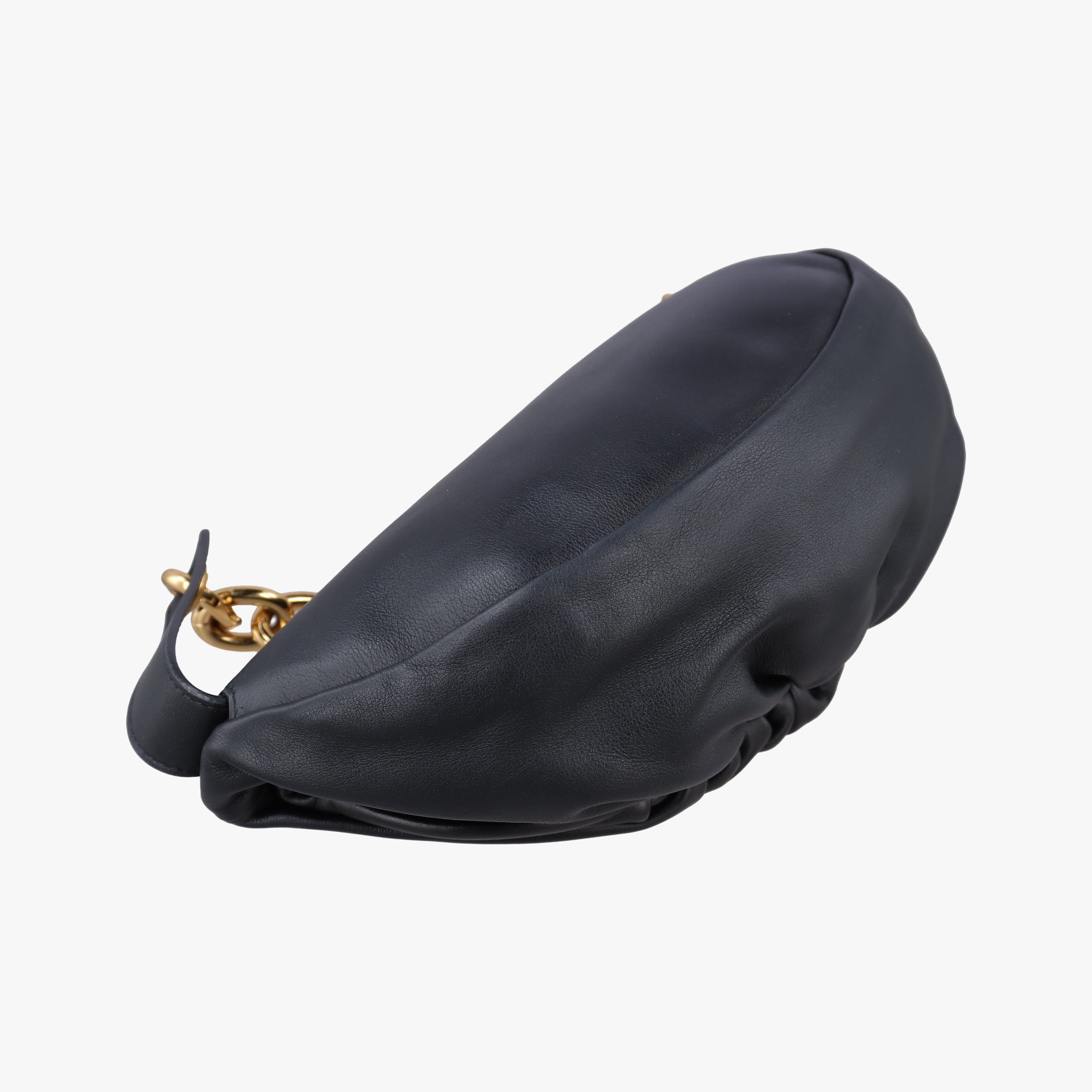 Vintage Bottega Veneta The Chain Pouch Black Lambskin  shoulderbag | stylenewstar