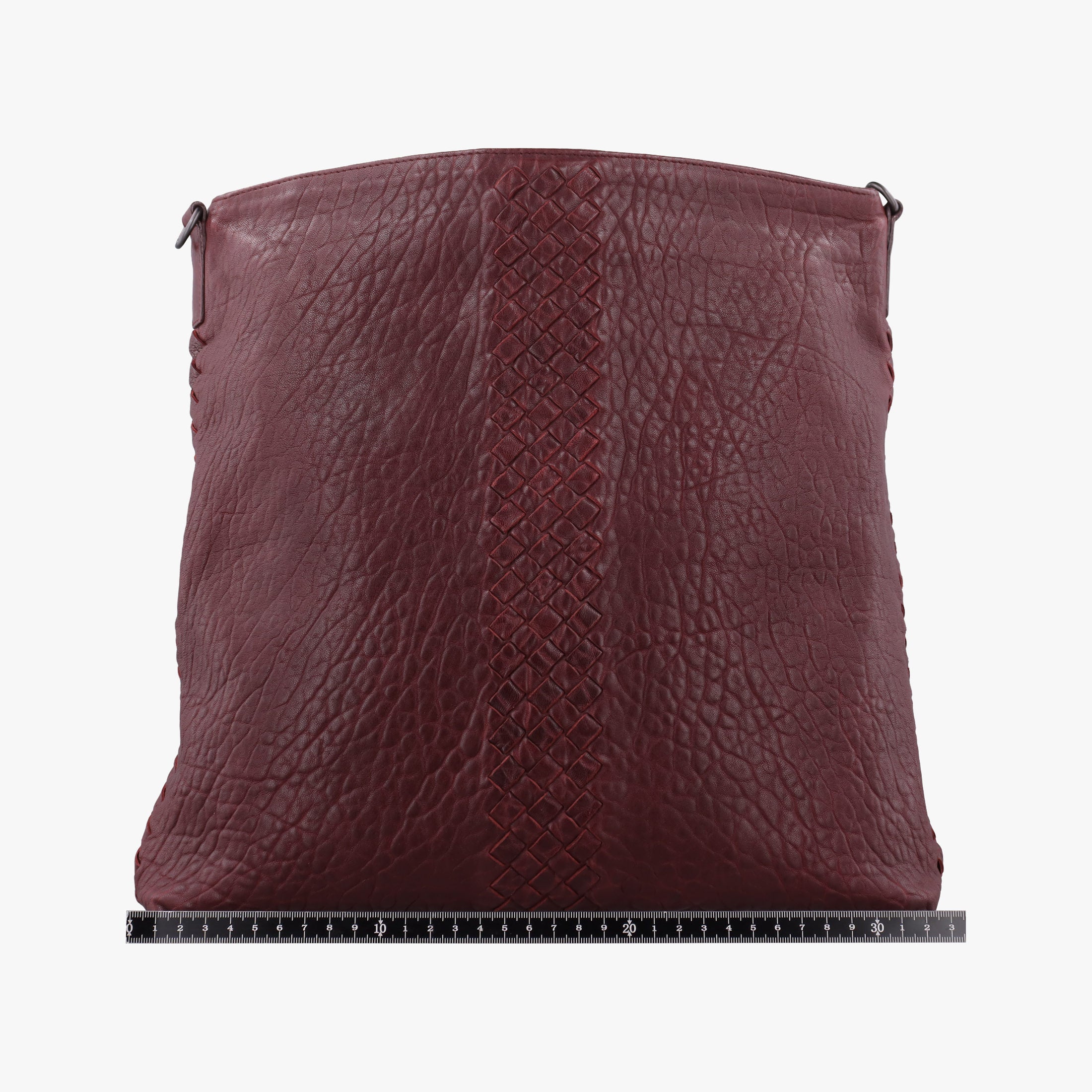 Pre-owned Bottega Veneta Intrecciato Burgundy Leather  shoulderbag | stylenewstar