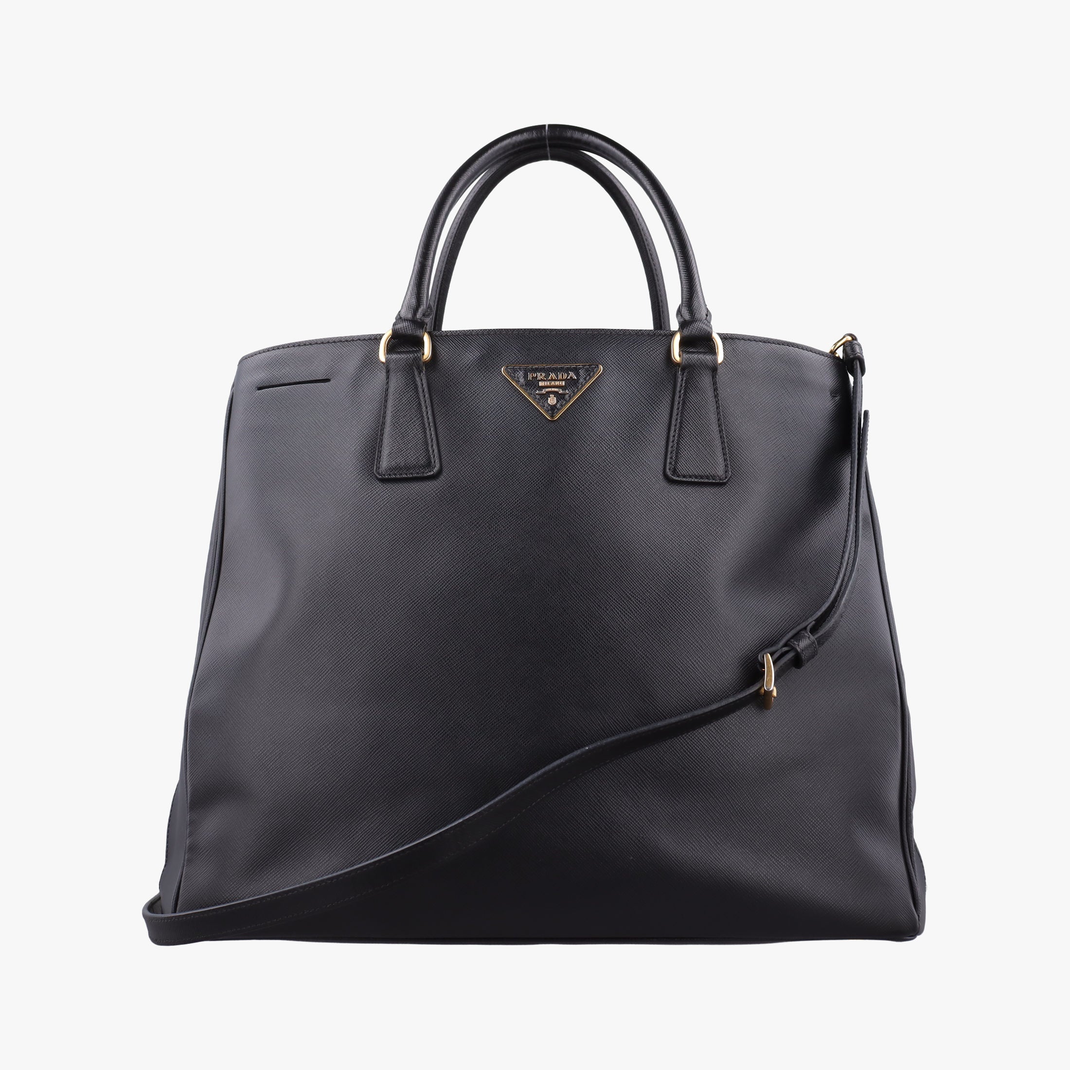 Pre-owned Prada Galleria Black SAFFIANO　Leather BN1802 shoulderbag | stylenewstar