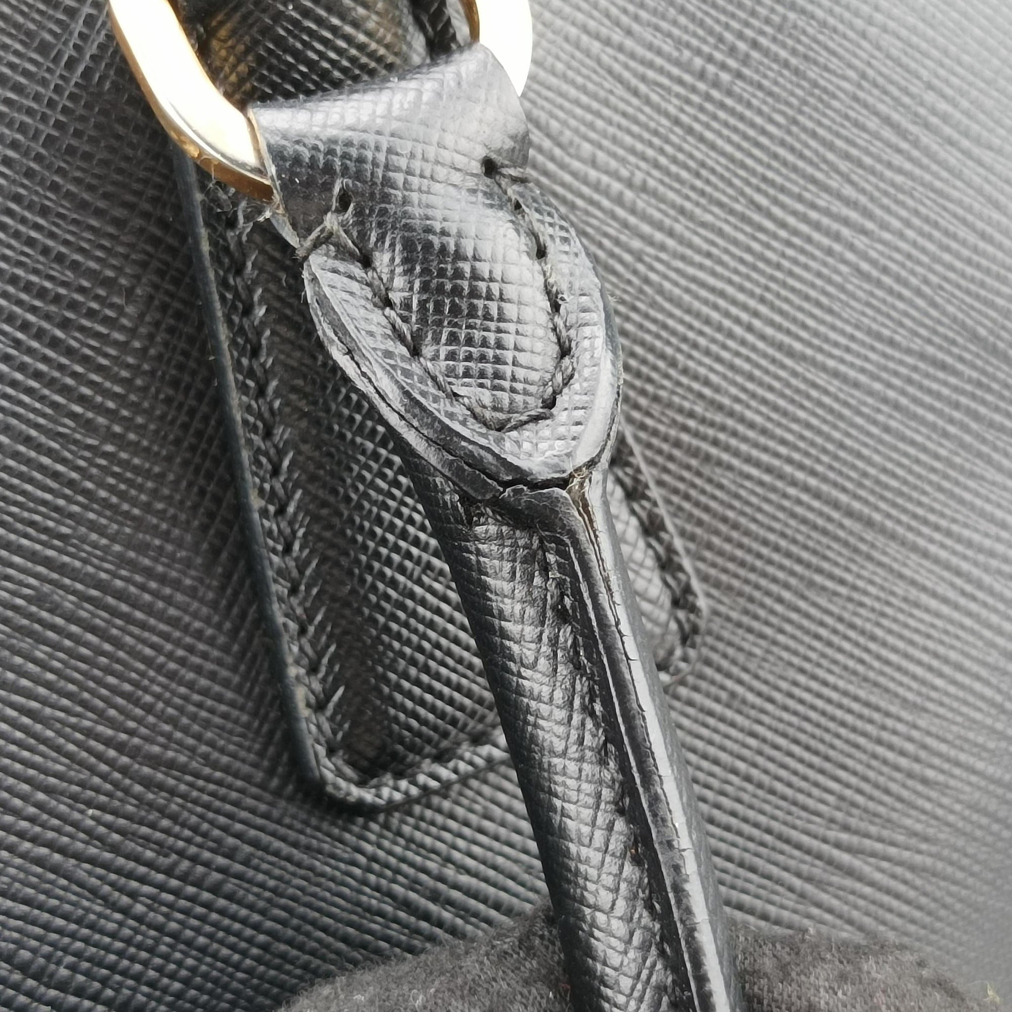 Pre-owned Prada Galleria Black SAFFIANO　Leather BN1802 shoulderbag | stylenewstar