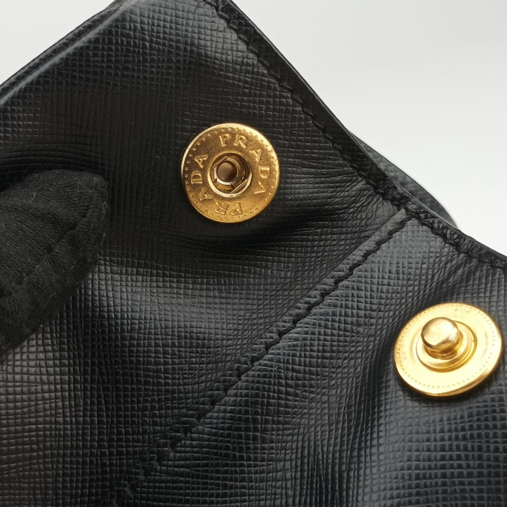 Pre-owned Prada Galleria Black SAFFIANO　Leather BN1802 shoulderbag | stylenewstar