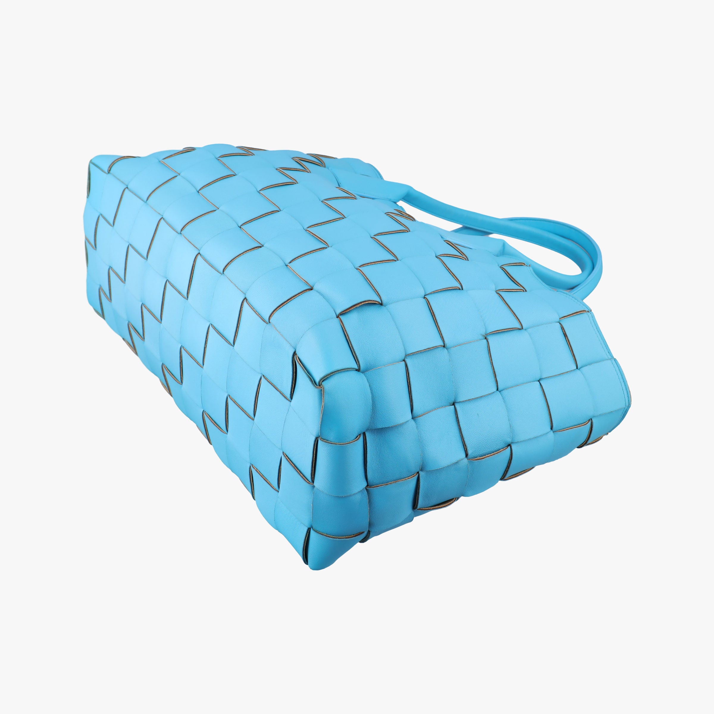 Vintage Bottega Veneta padded intrecciato Blue lambskin  handbag | stylenewstar