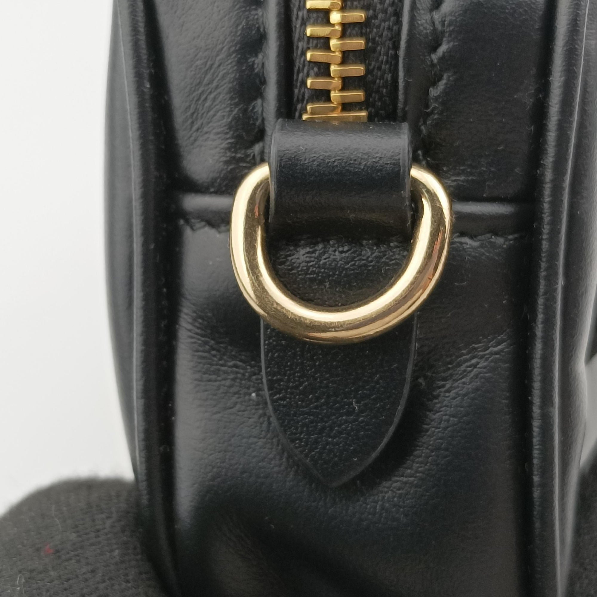 Pre-owned Miu Miu logo Black leather  bum bag/waist bag | stylenewstar