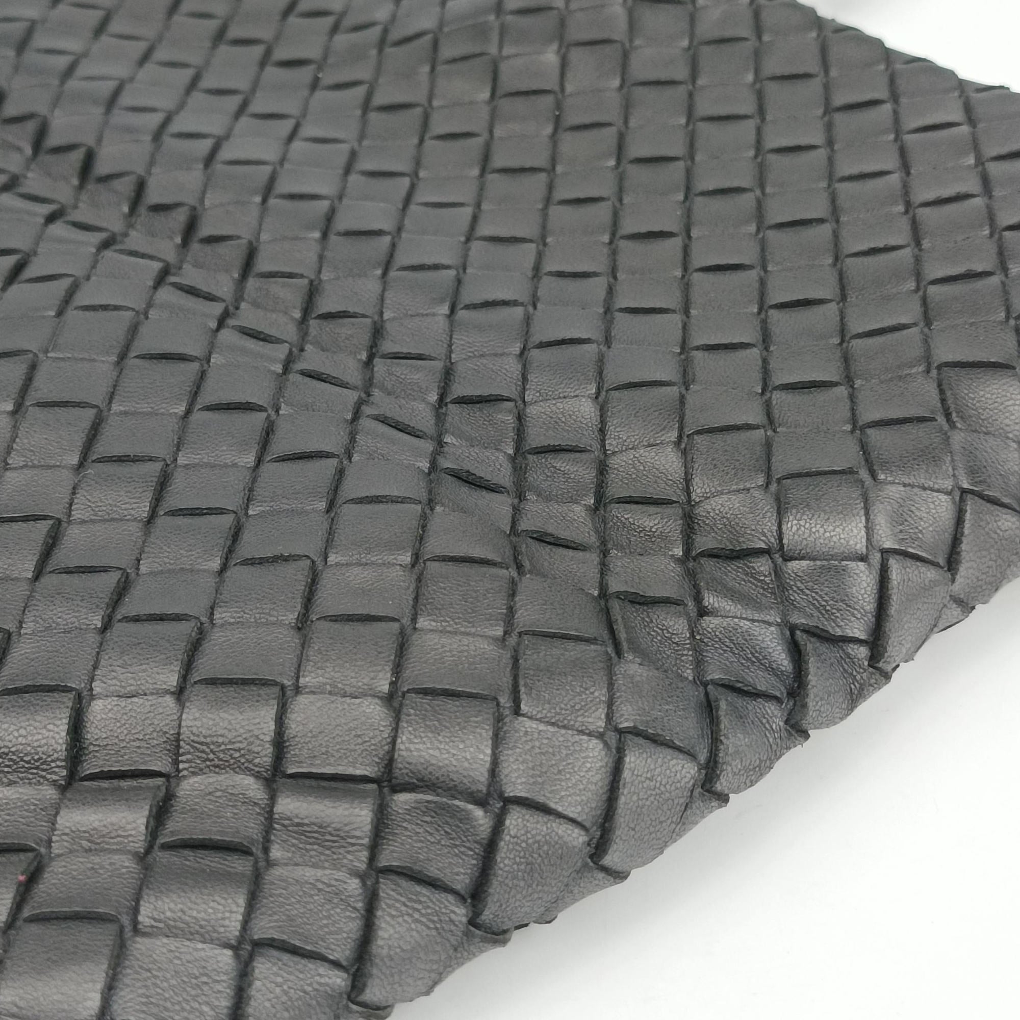 Pre-owned Bottega Veneta Intrecciato Black lambskin  shoulderbag | stylenewstar