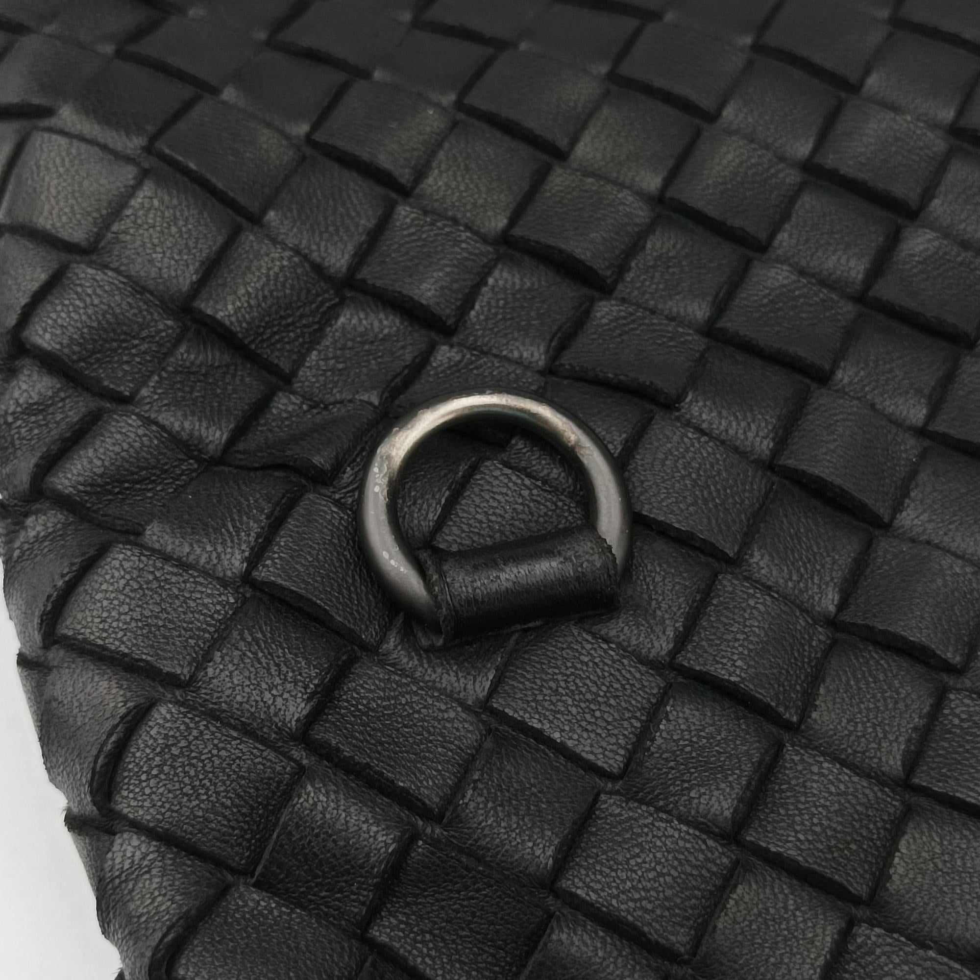 Pre-owned Bottega Veneta Intrecciato Black lambskin  shoulderbag | stylenewstar