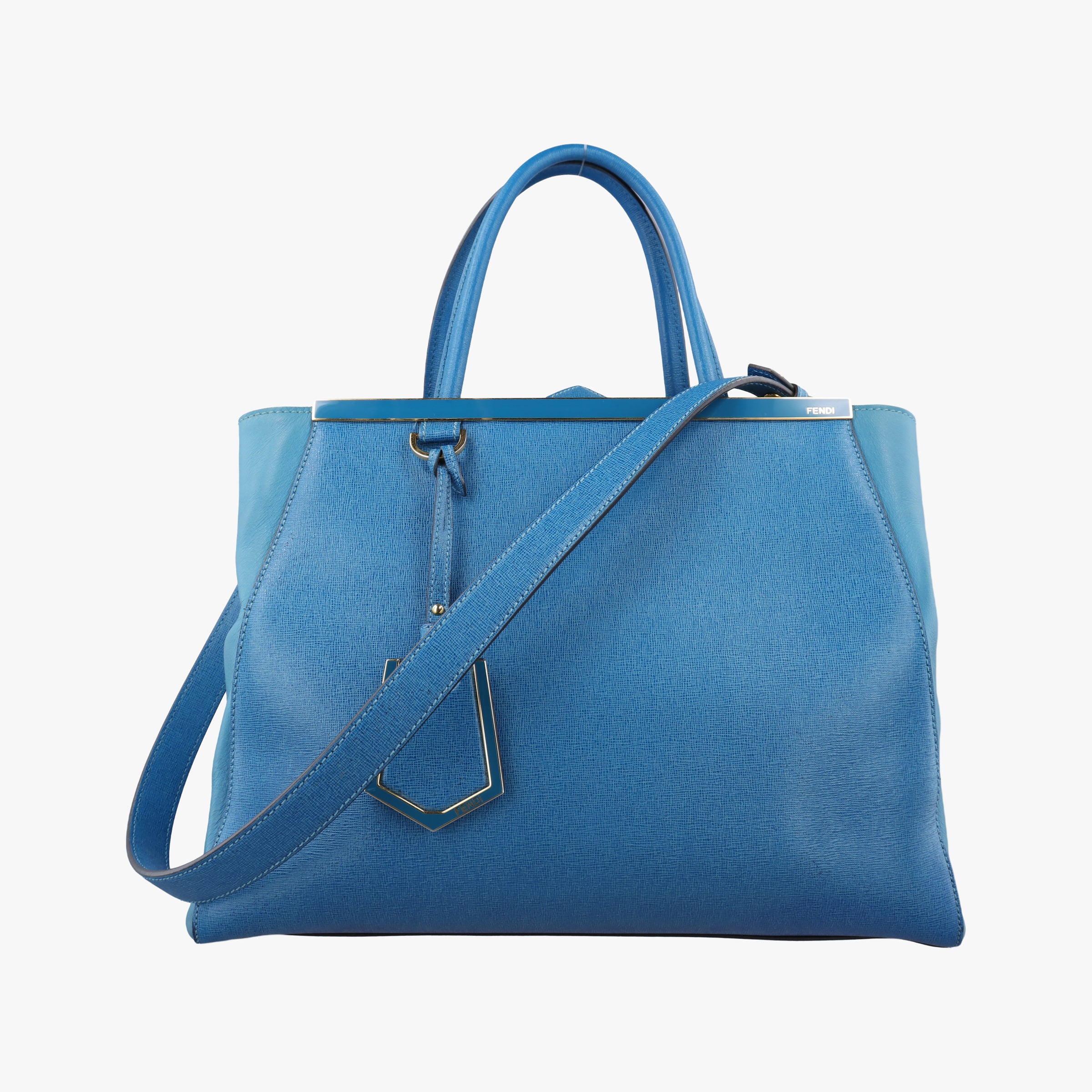Vintage Fendi 2 JOURS Blue Leather 8BH250 shoulderbag | stylenewstar