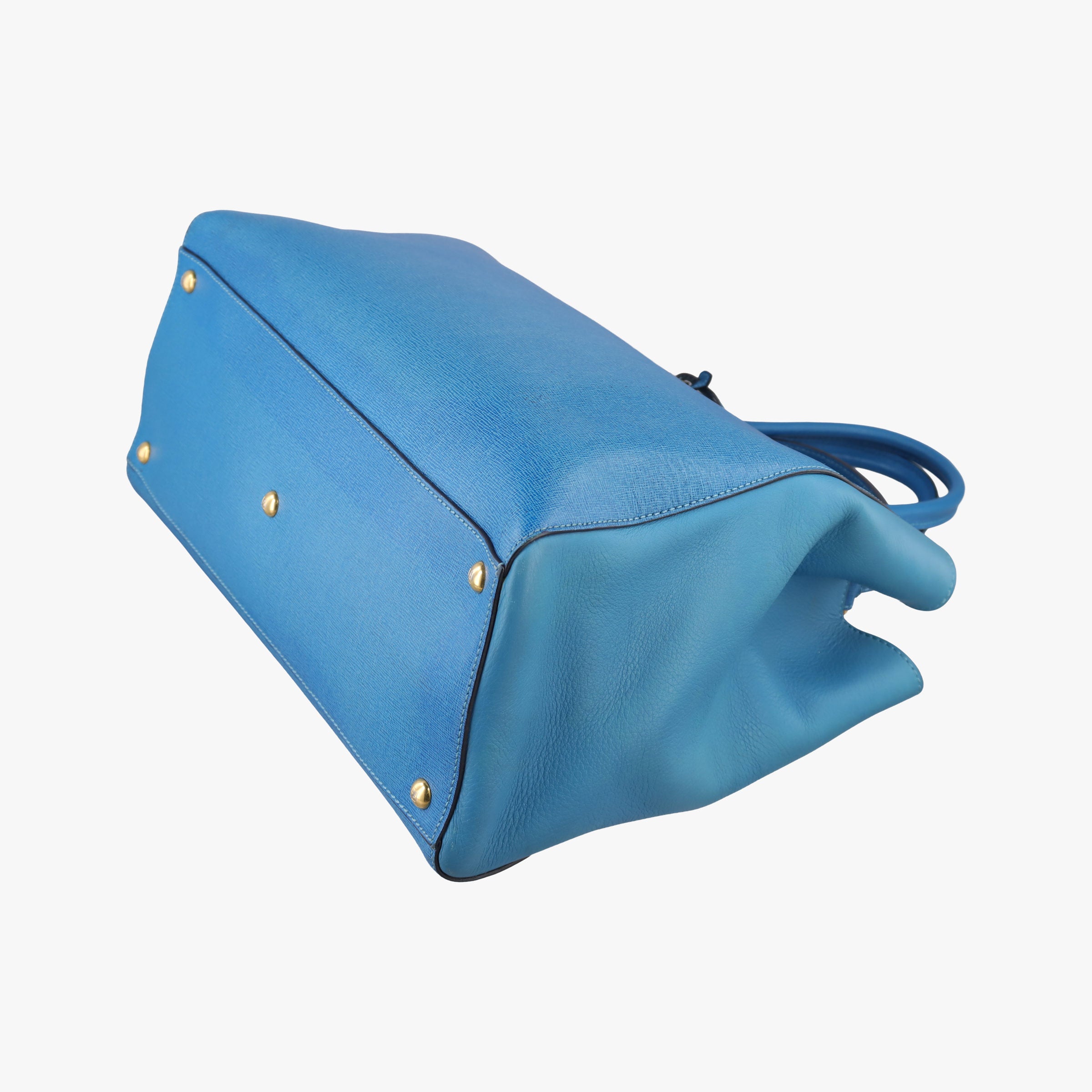 Vintage Fendi 2 JOURS Blue Leather 8BH250 shoulderbag | stylenewstar