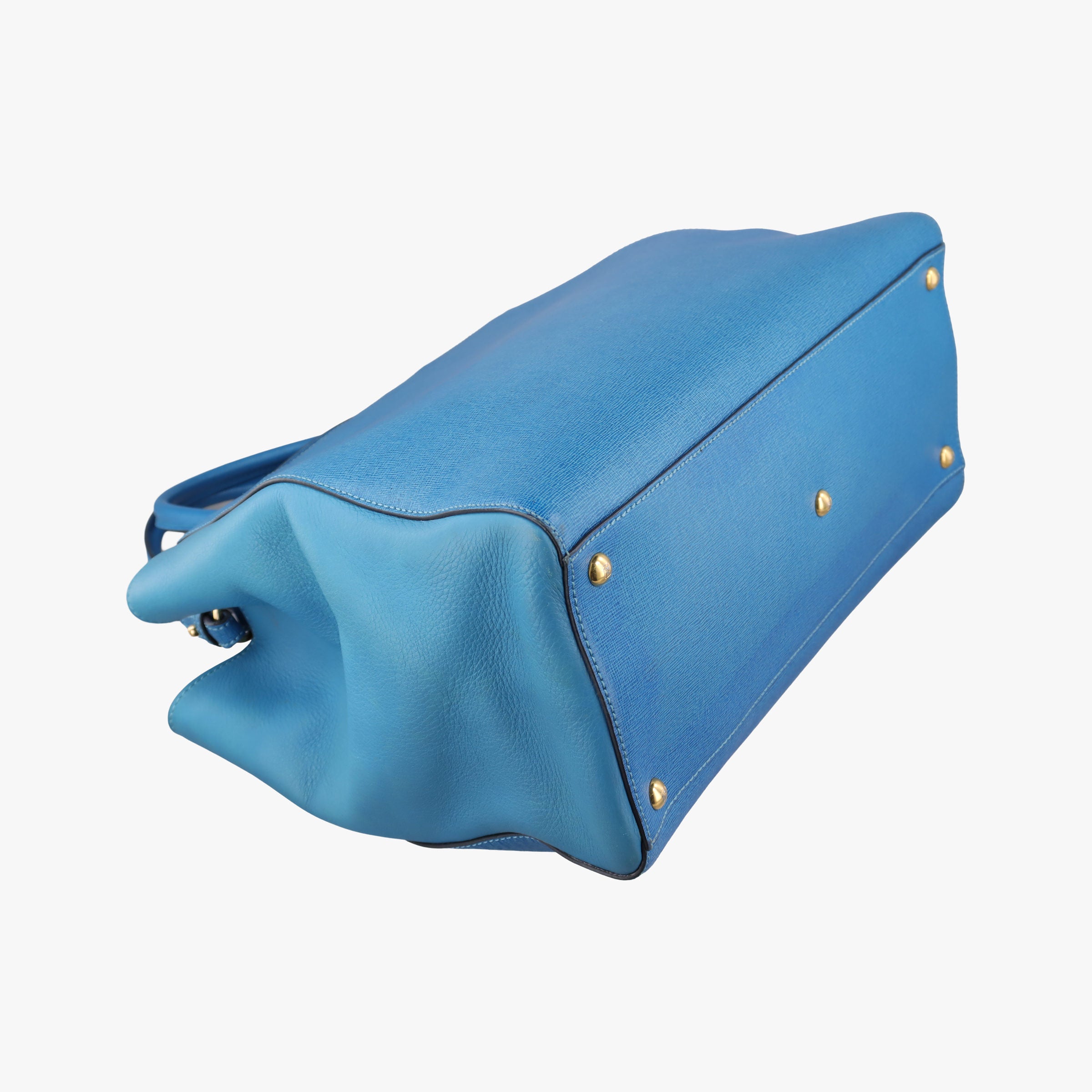 Vintage Fendi 2 JOURS Blue Leather 8BH250 shoulderbag | stylenewstar