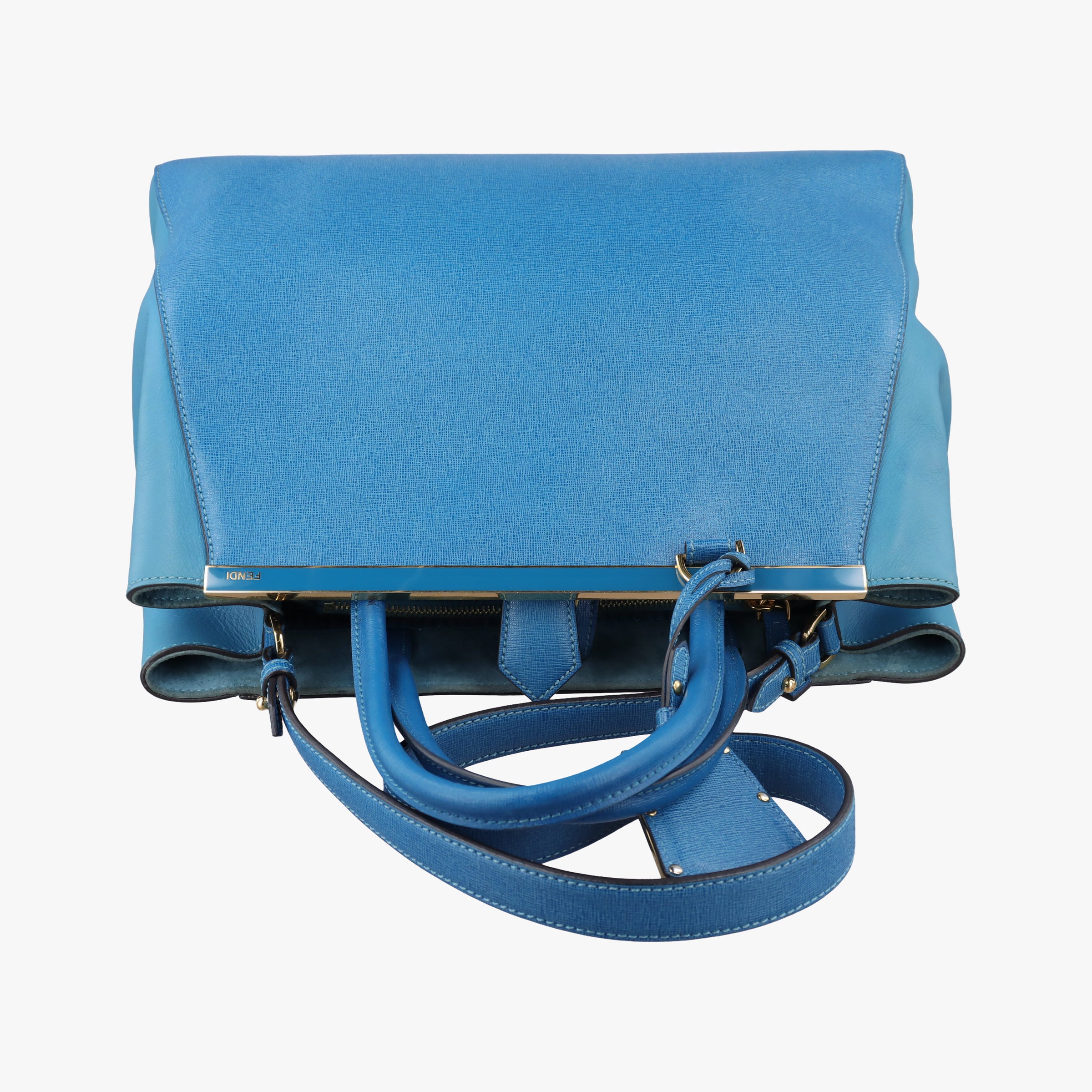 Vintage Fendi 2 JOURS Blue Leather 8BH250 shoulderbag | stylenewstar