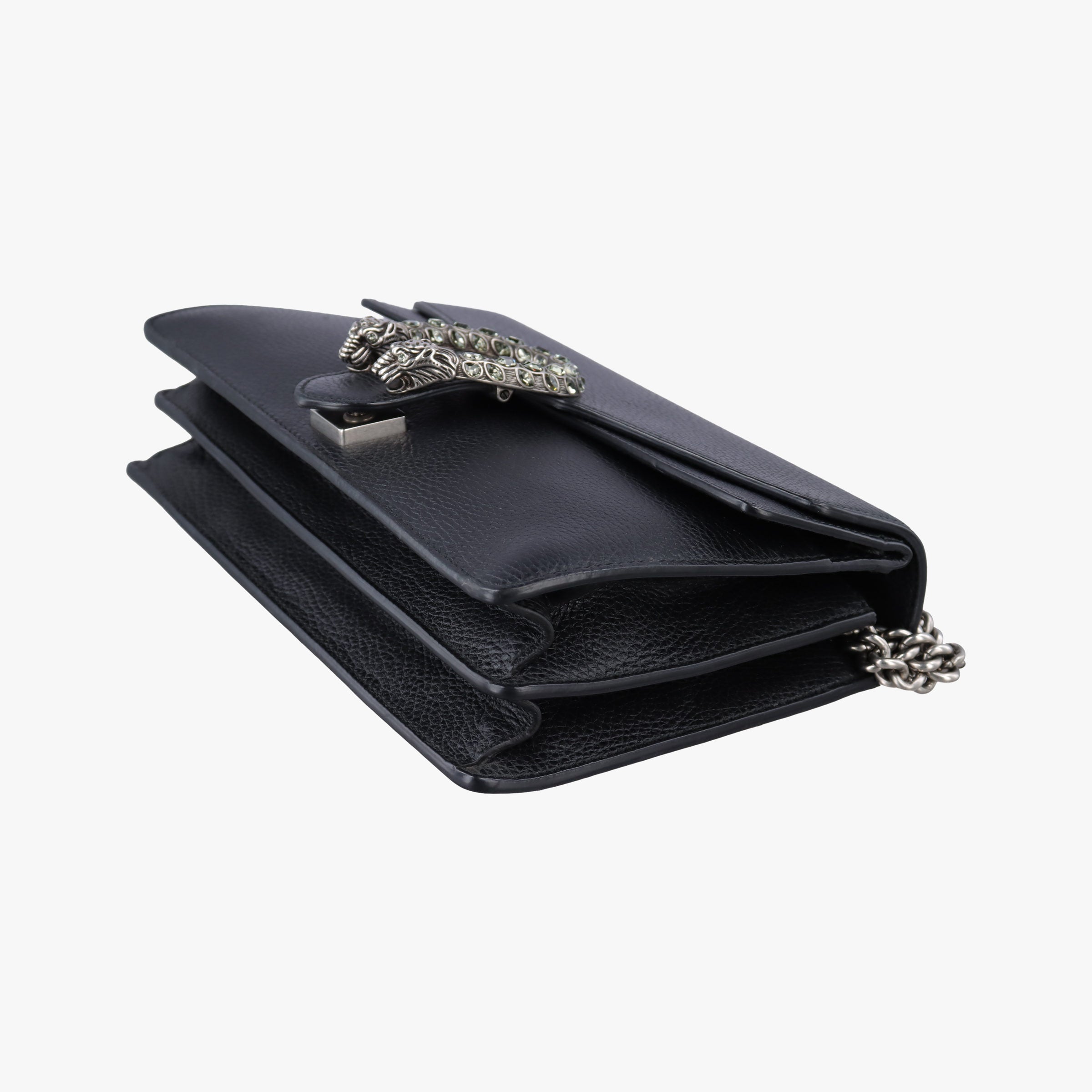 Pre-owned Gucci Dionysus Black Leather 400429 shoulderbag | stylenewstar