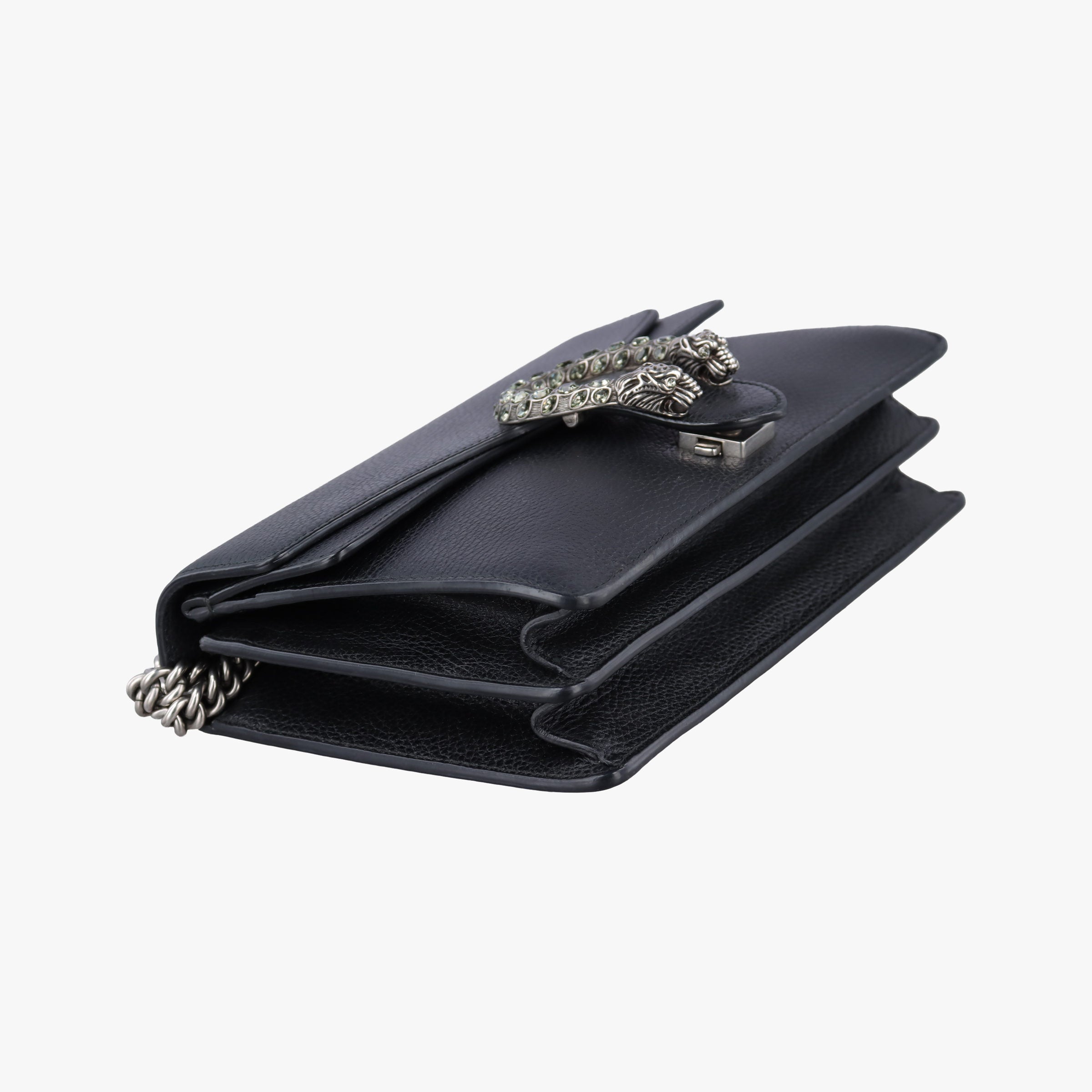 Pre-owned Gucci Dionysus Black Leather 400429 shoulderbag | stylenewstar