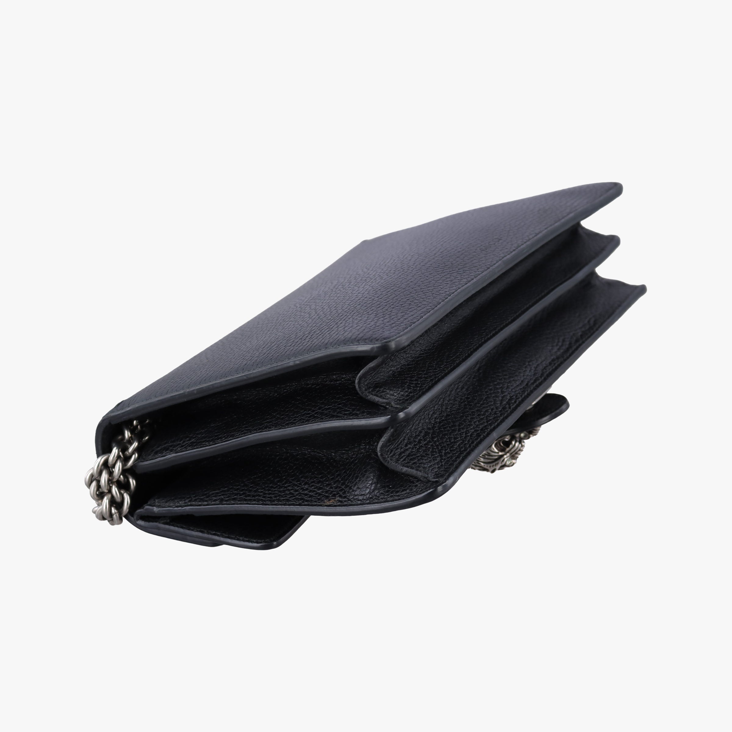Pre-owned Gucci Dionysus Black Leather 400429 shoulderbag | stylenewstar