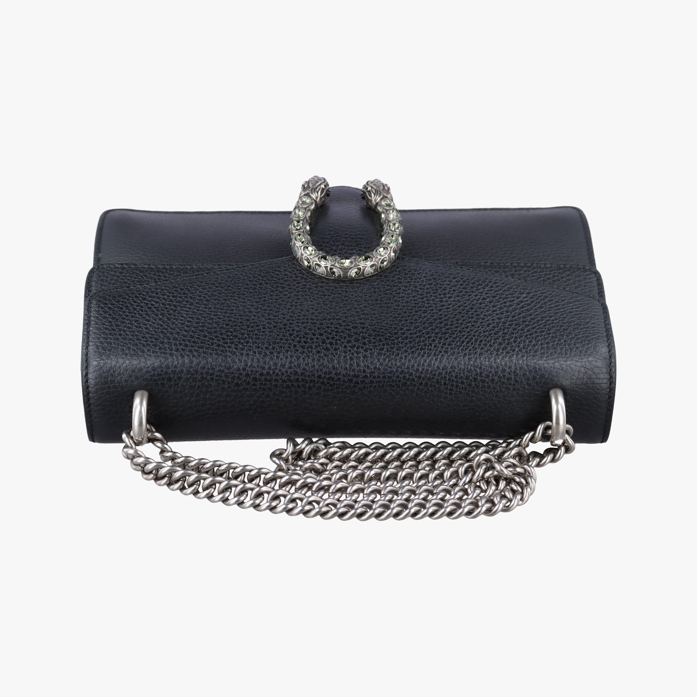 Pre-owned Gucci Dionysus Black Leather 400429 shoulderbag | stylenewstar