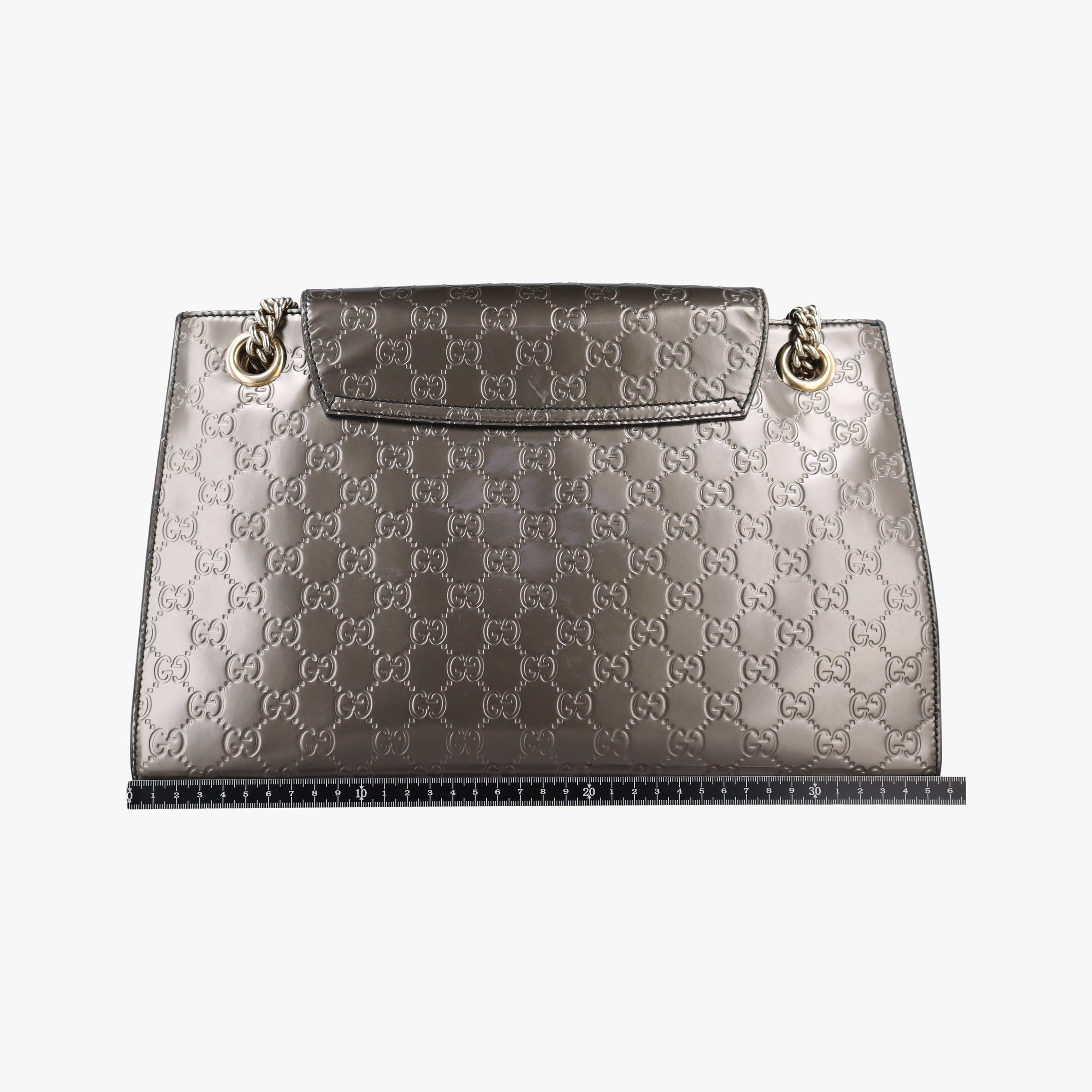 Pre-owned Gucci Emily Dark gold Patent Leather 295403 shoulderbag | stylenewstar