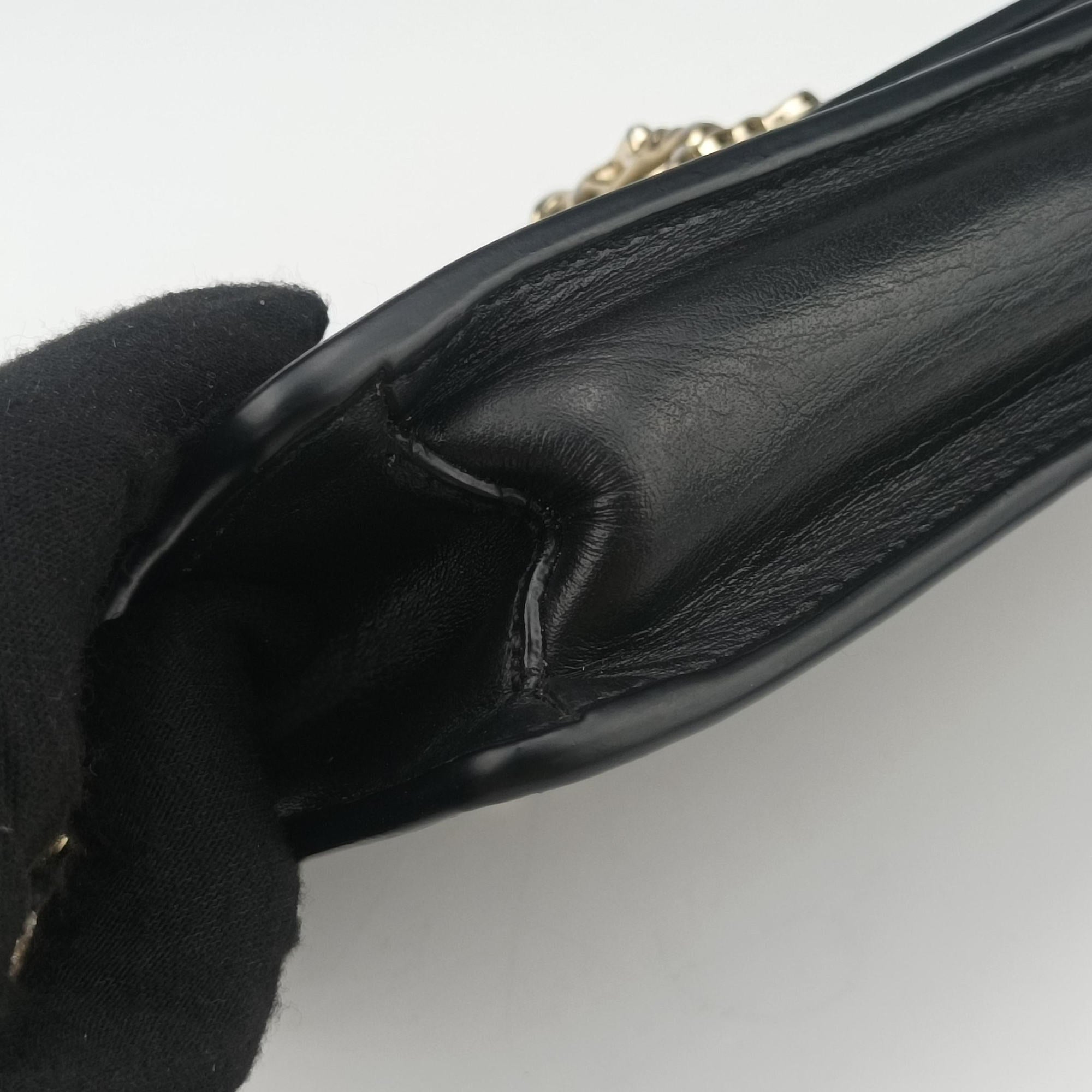 Pre-owned VERSACE La Medusa Black Leather  shoulderbag | stylenewstar
