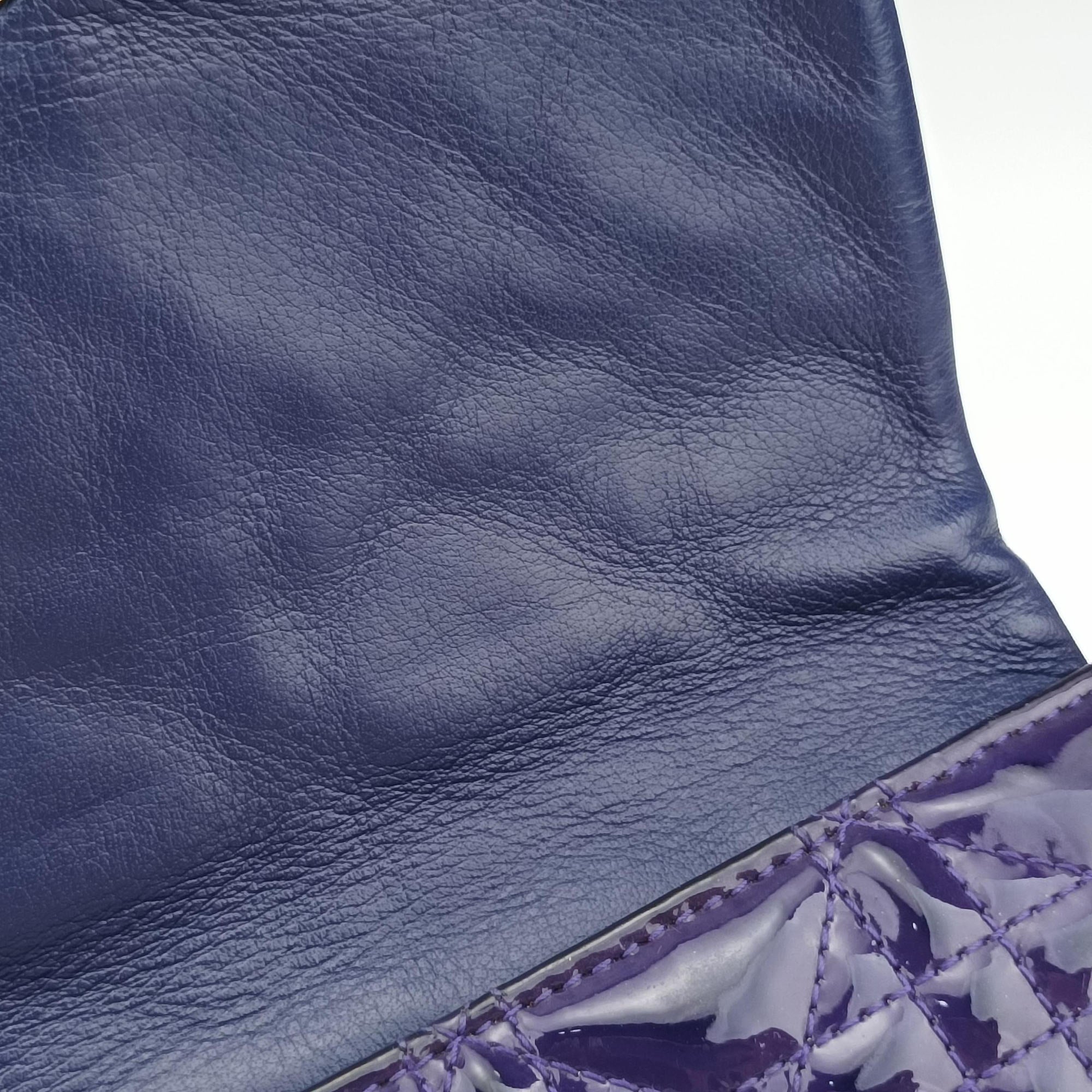 Secondhand Christian Dior Miss Dior Cannage New Rock Purple Patent  shoulderbag | stylenewstar