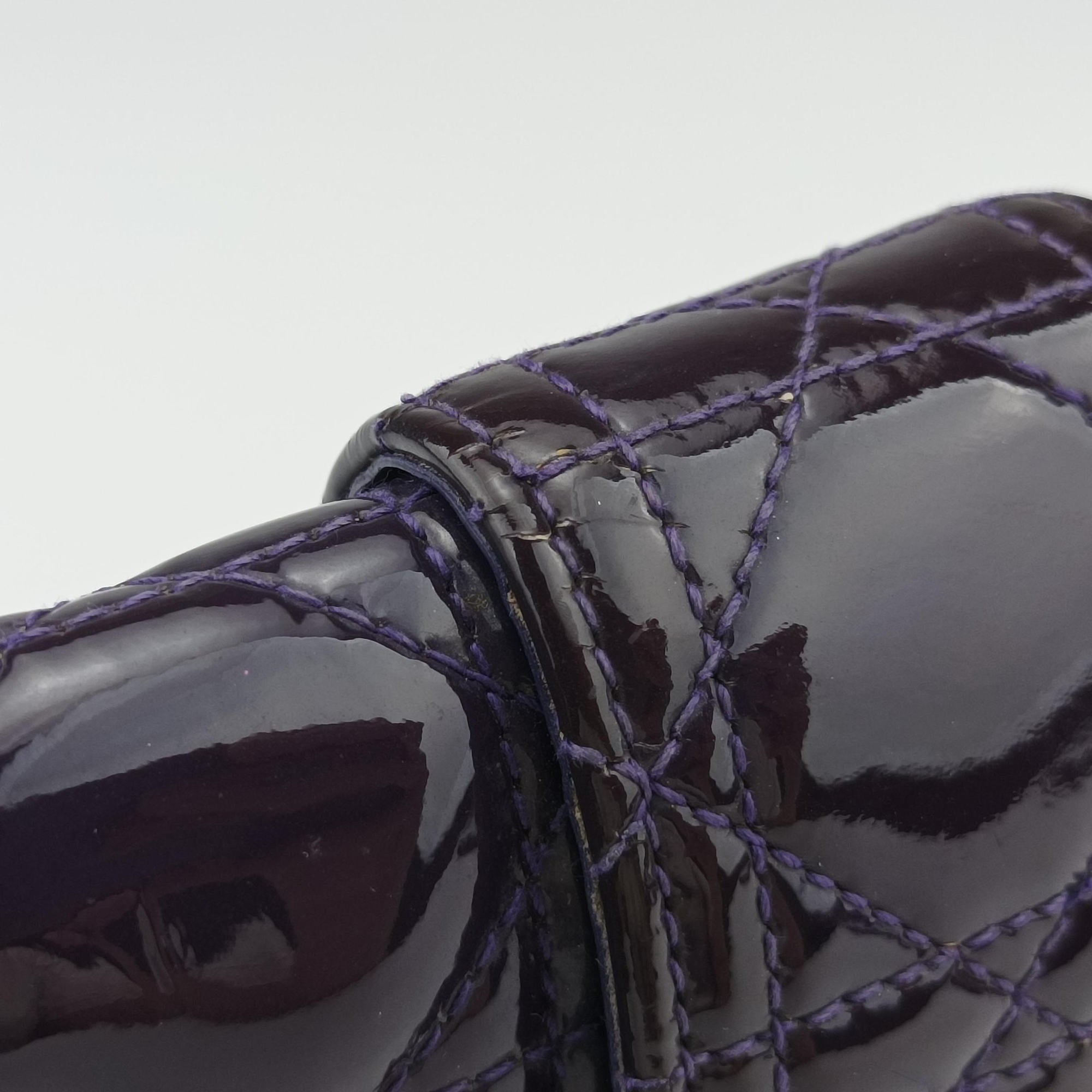 Secondhand Christian Dior Miss Dior Cannage New Rock Purple Patent  shoulderbag | stylenewstar