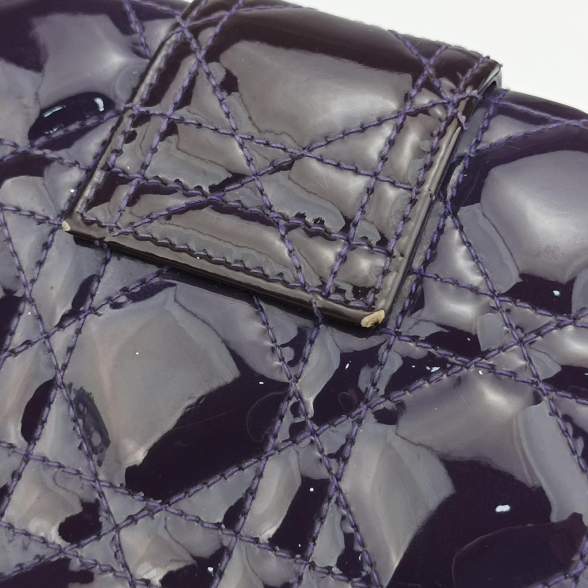 Secondhand Christian Dior Miss Dior Cannage New Rock Purple Patent  shoulderbag | stylenewstar