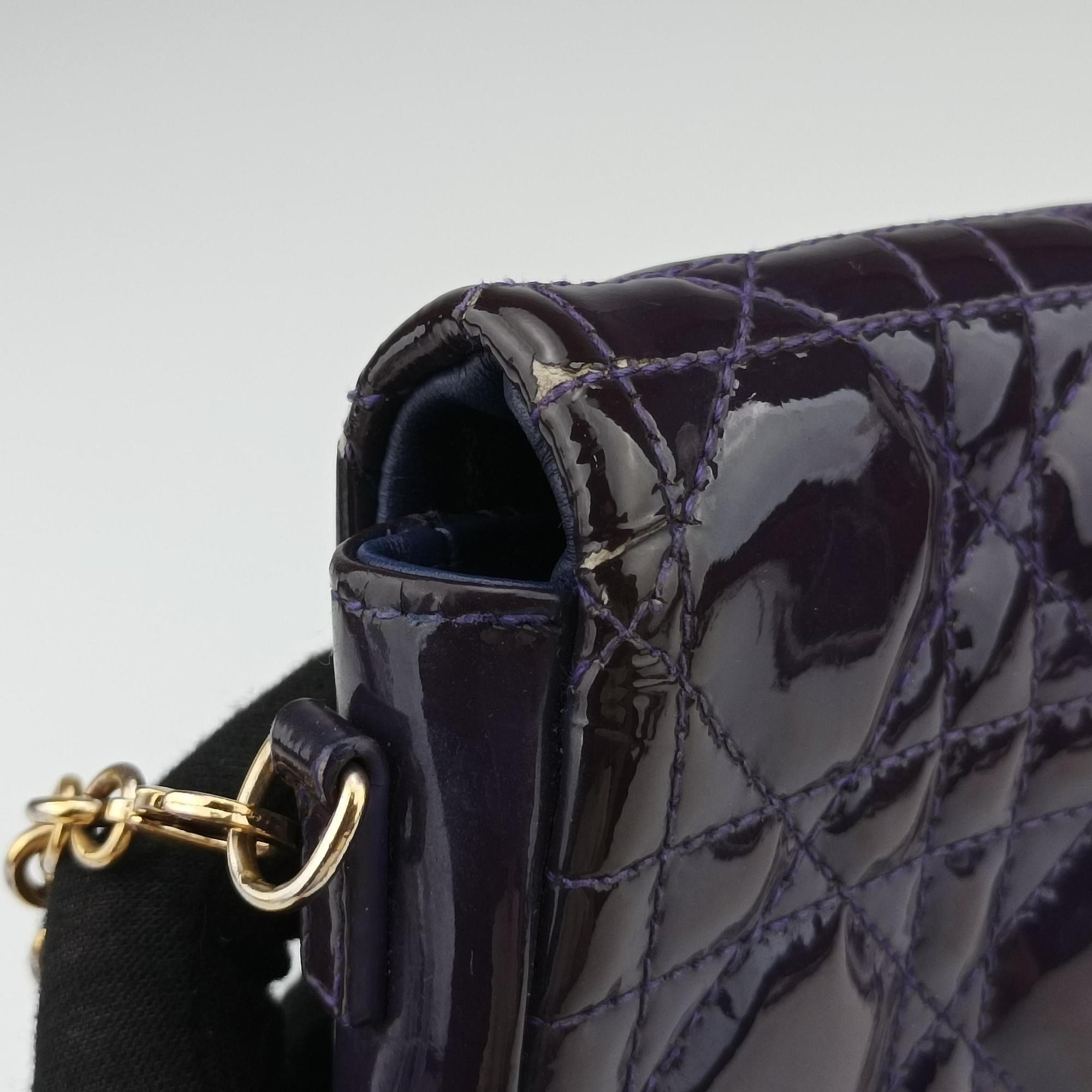 Secondhand Christian Dior Miss Dior Cannage New Rock Purple Patent  shoulderbag | stylenewstar