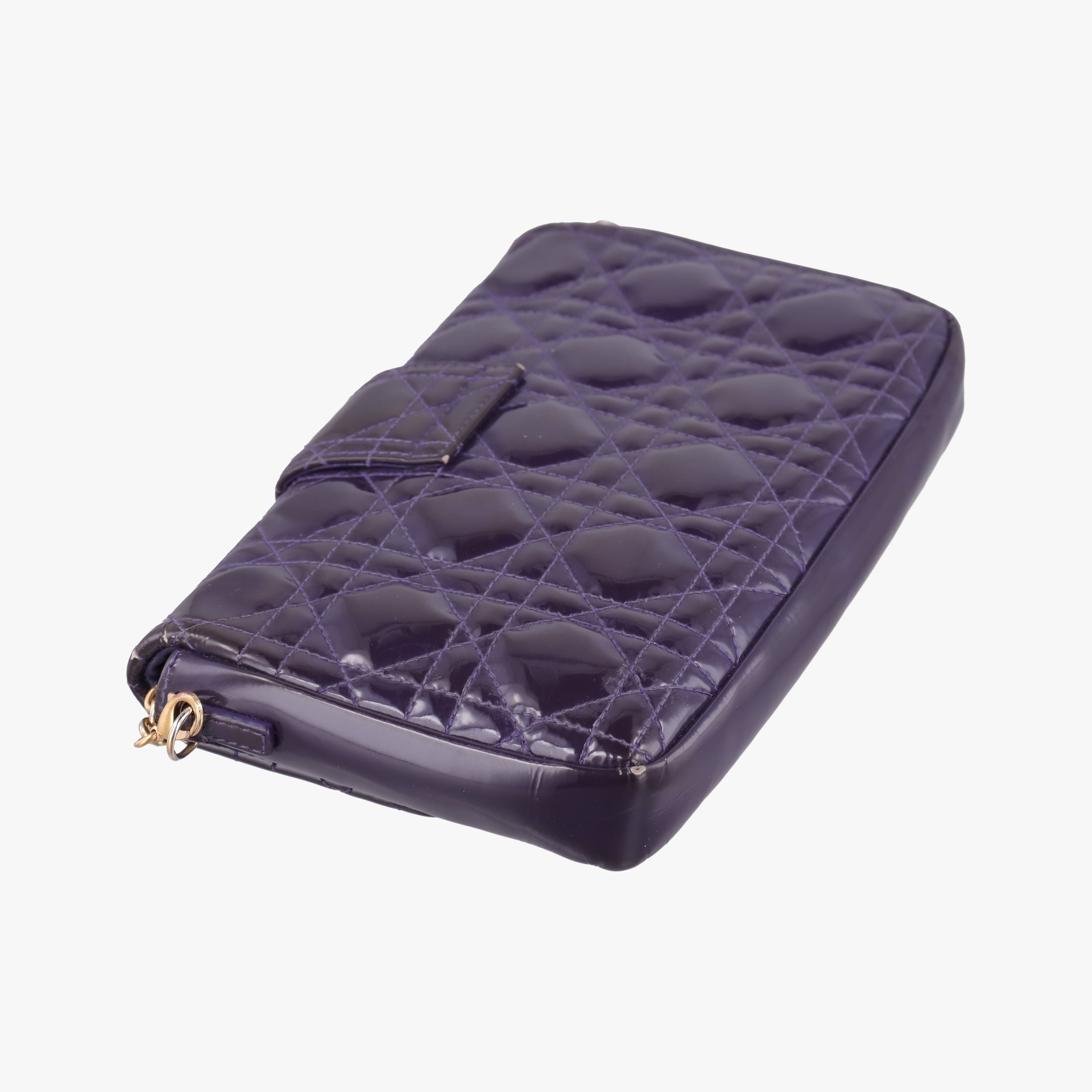 Secondhand Christian Dior Miss Dior Cannage New Rock Purple Patent  shoulderbag | stylenewstar