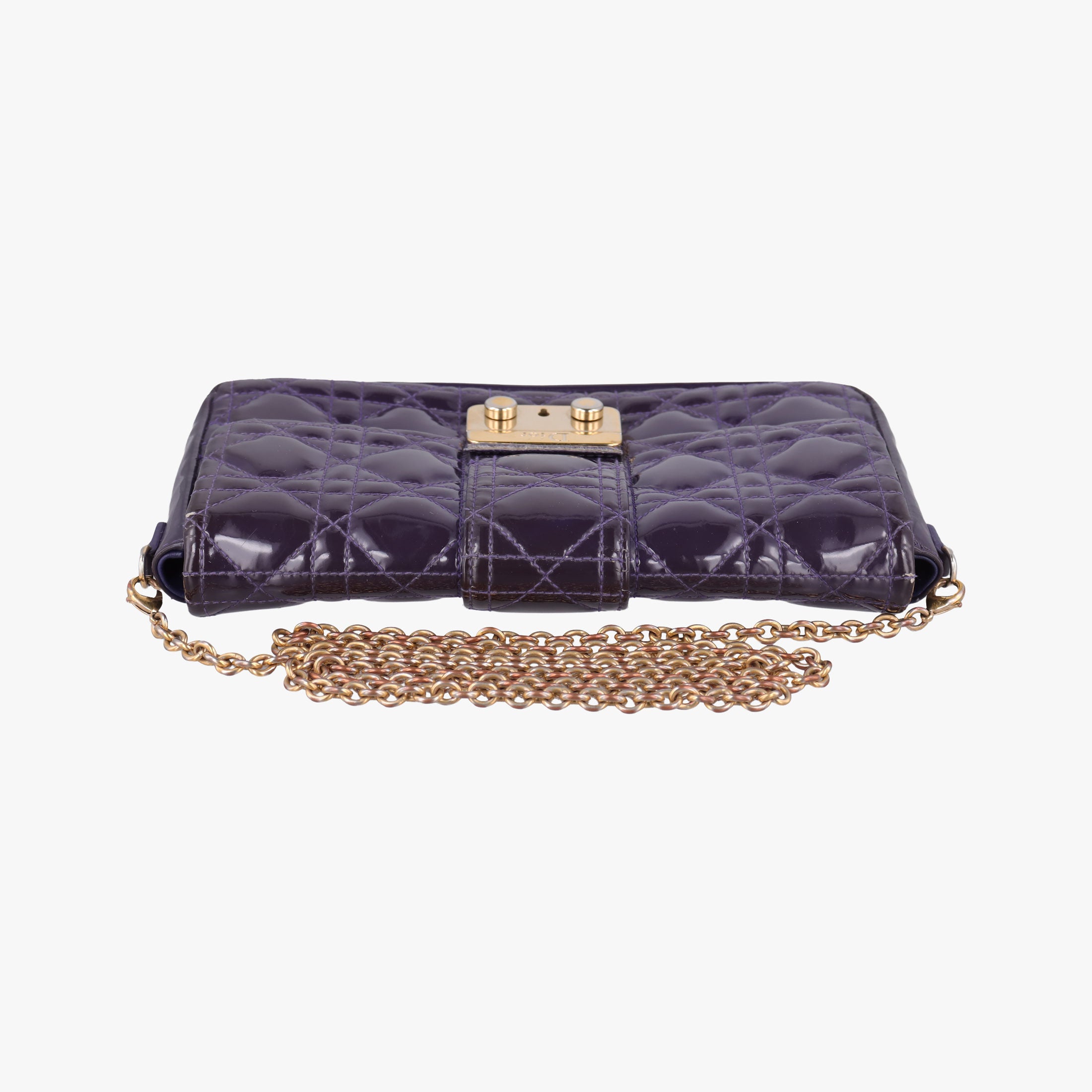 Secondhand Christian Dior Miss Dior Cannage New Rock Purple Patent  shoulderbag | stylenewstar