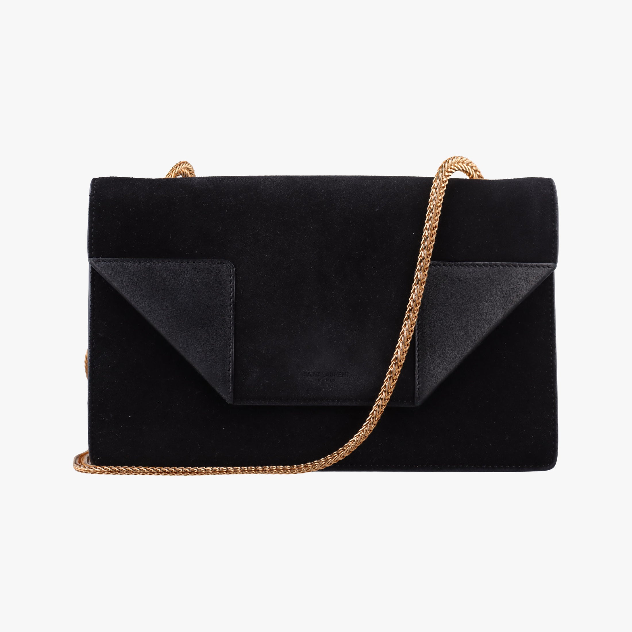 Pre-owned Yves Saint Laurent Small Betty Flap Black Suede × Leather 314516 shoulderbag | stylenewstar