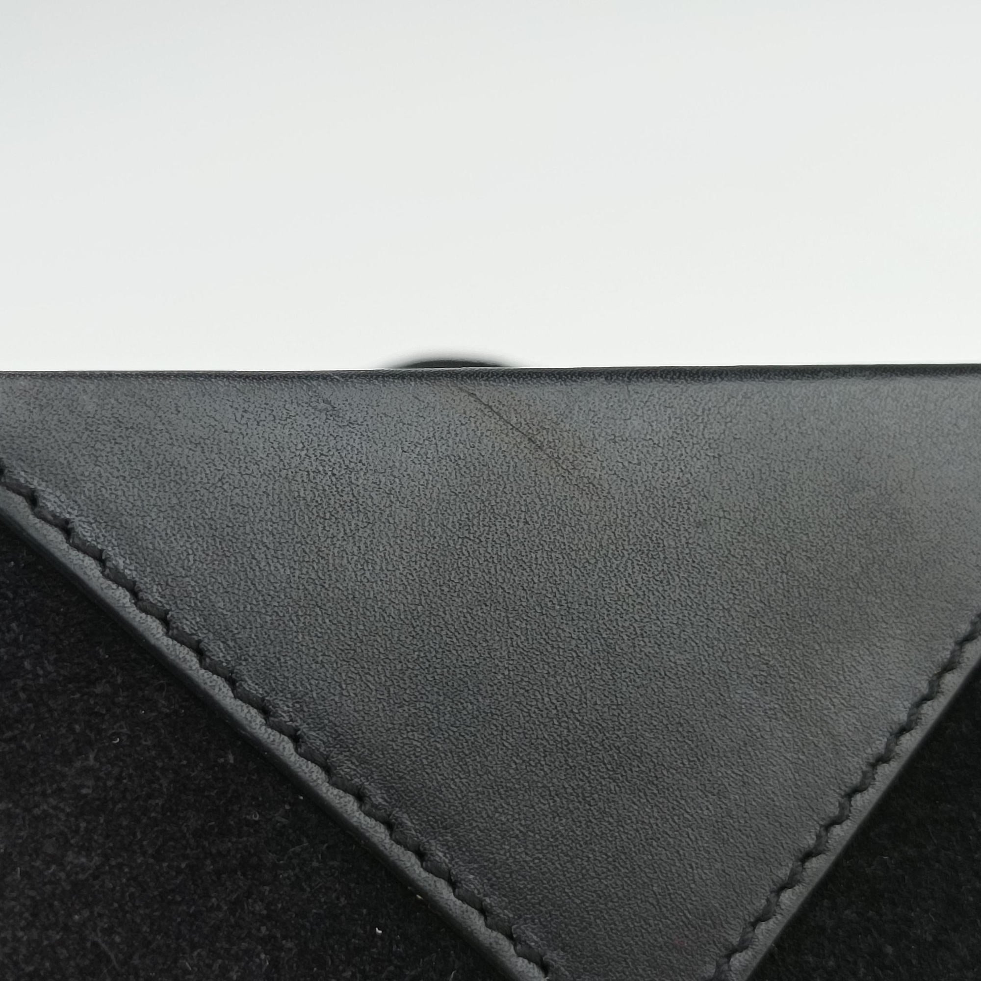 Pre-owned Yves Saint Laurent Small Betty Flap Black Suede × Leather 314516 shoulderbag | stylenewstar