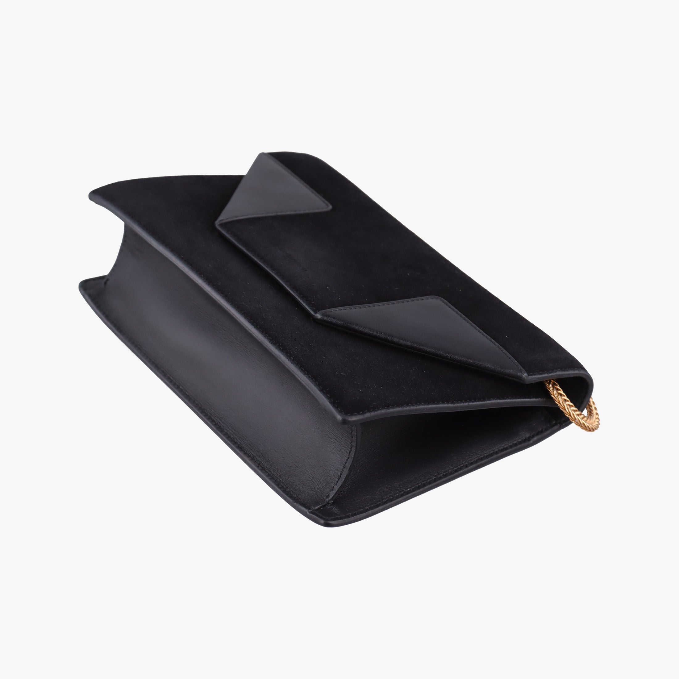 Pre-owned Yves Saint Laurent Small Betty Flap Black Suede × Leather 314516 shoulderbag | stylenewstar