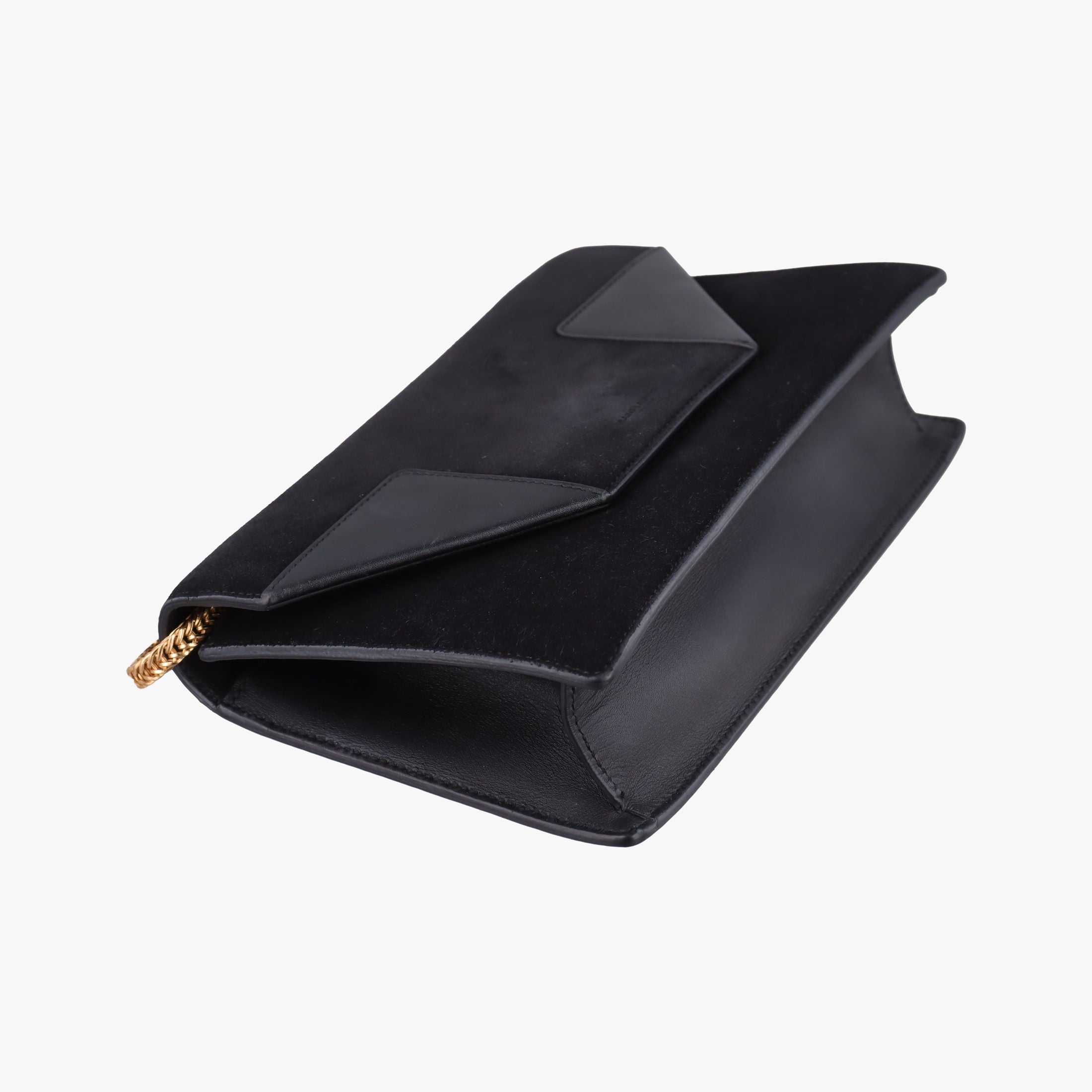 Pre-owned Yves Saint Laurent Small Betty Flap Black Suede × Leather 314516 shoulderbag | stylenewstar