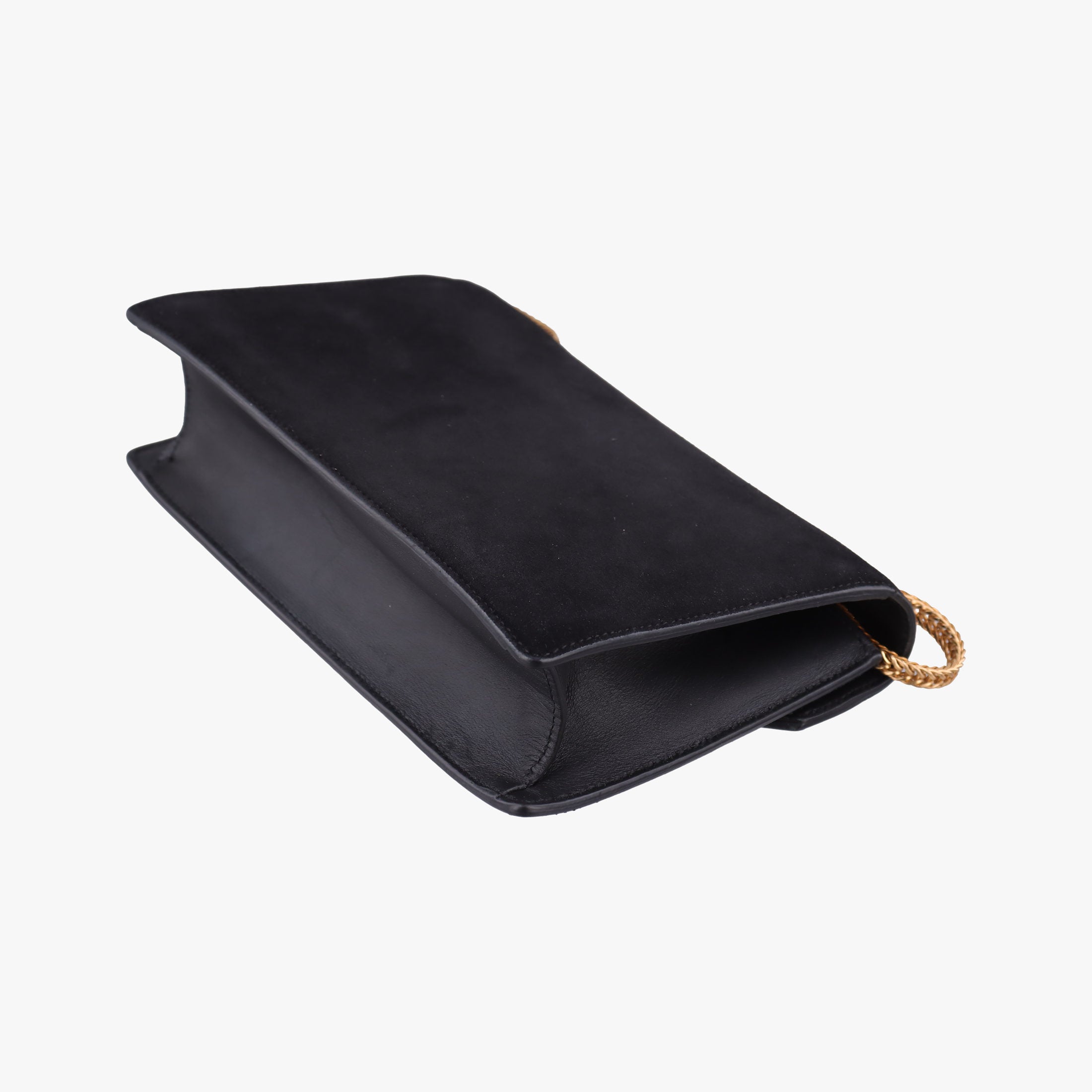 Pre-owned Yves Saint Laurent Small Betty Flap Black Suede × Leather 314516 shoulderbag | stylenewstar